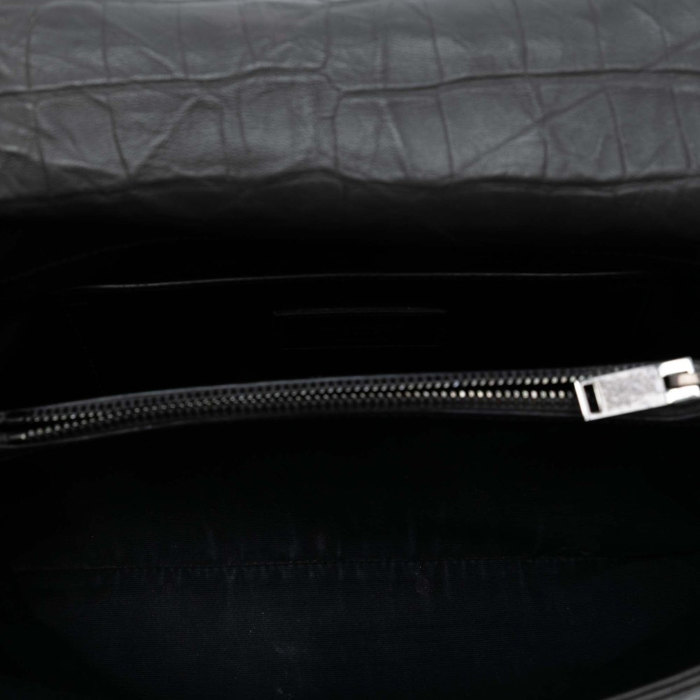 Saint Laurent Medium Croc Embossed Calfskin Monogram West Hollywood Crossbody