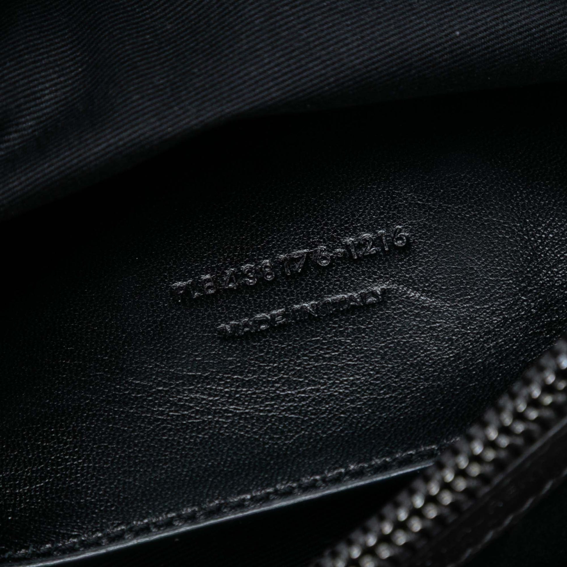 Saint Laurent Medium Croc Embossed Calfskin Monogram West Hollywood Crossbody