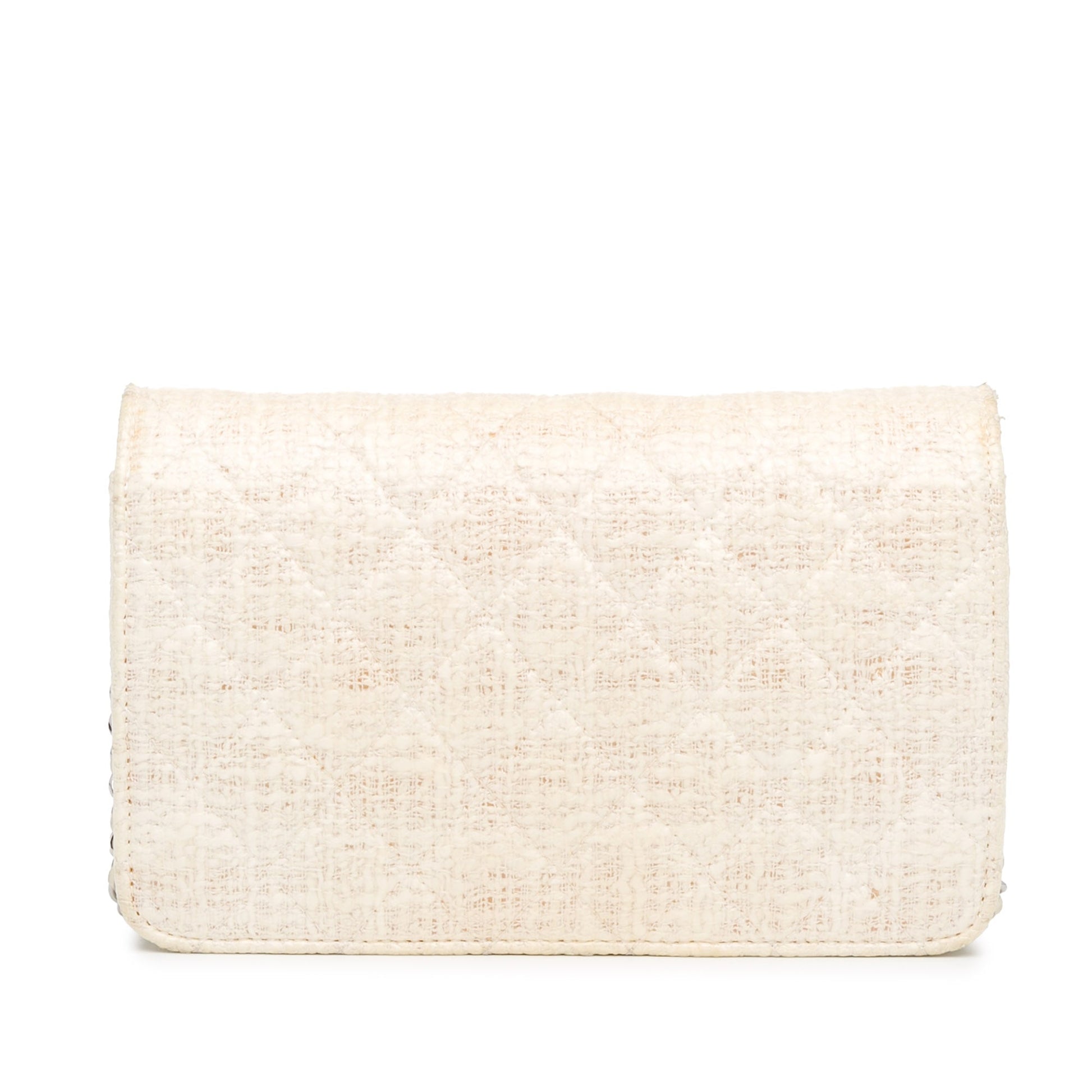 Chanel CC Coated Tweed Wallet On Chain