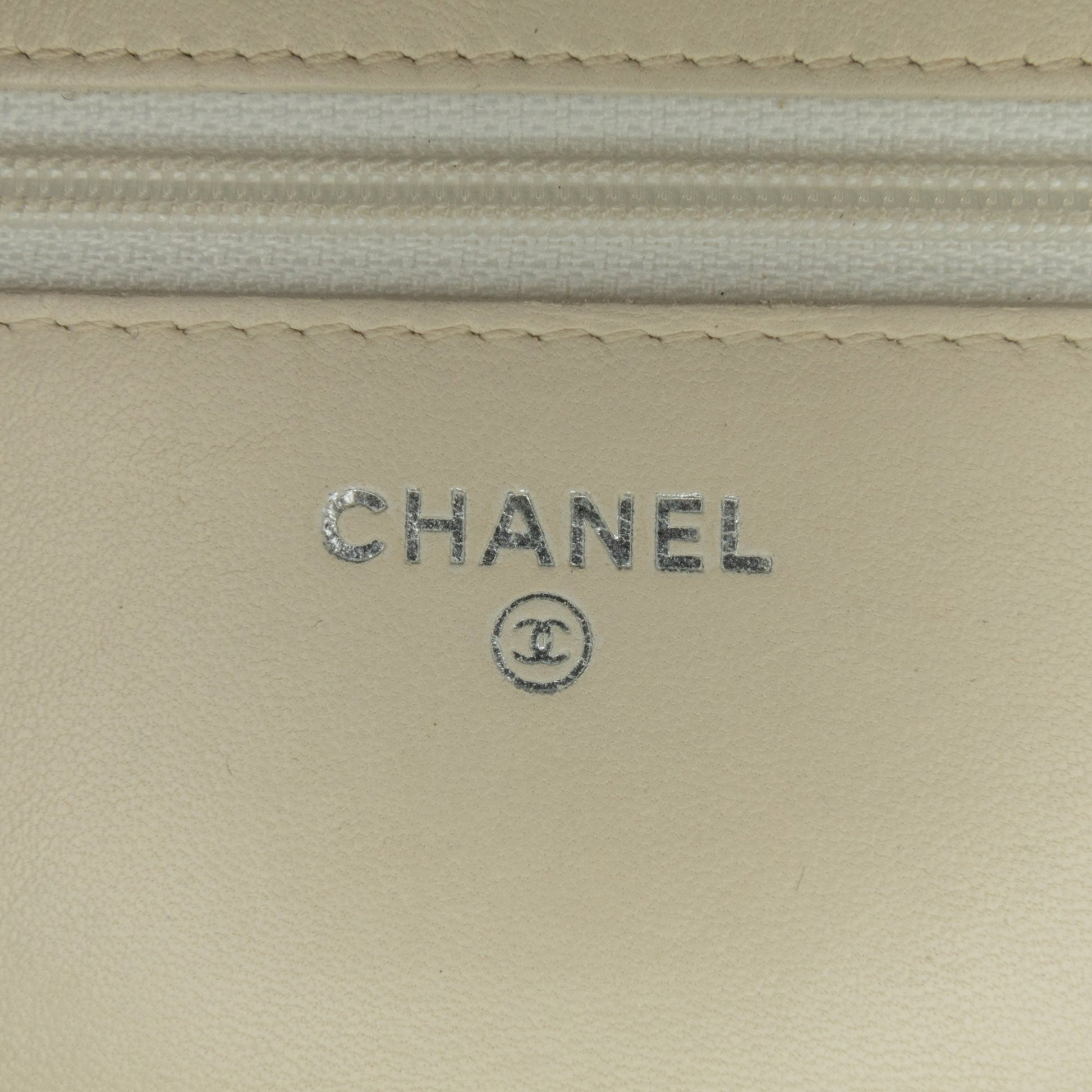 Chanel CC Coated Tweed Wallet On Chain