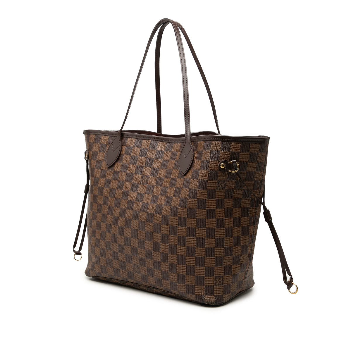 Louis Vuitton Damier Ebene Neverfull MM — Brown