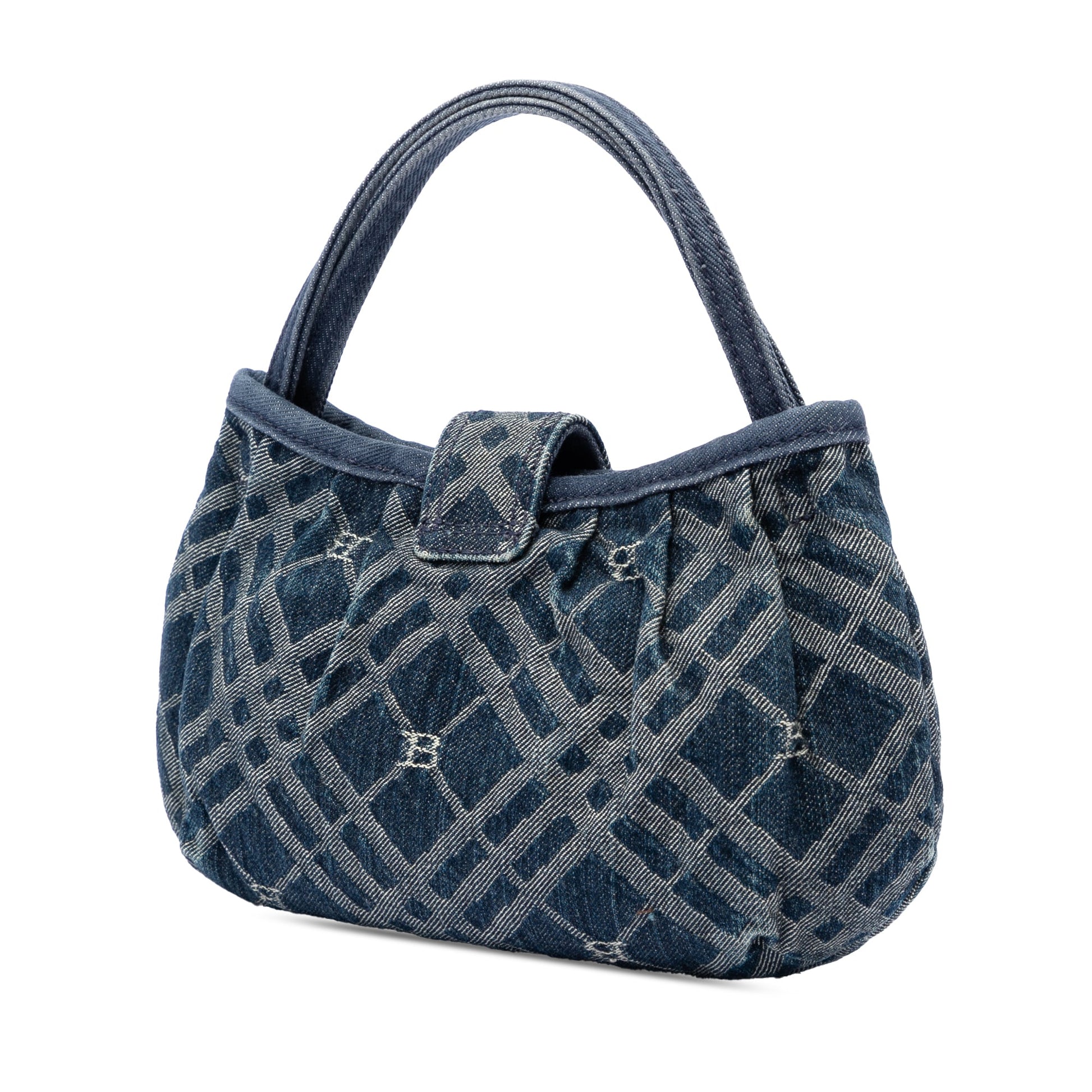 Burberry Nova Check Denim Handbag