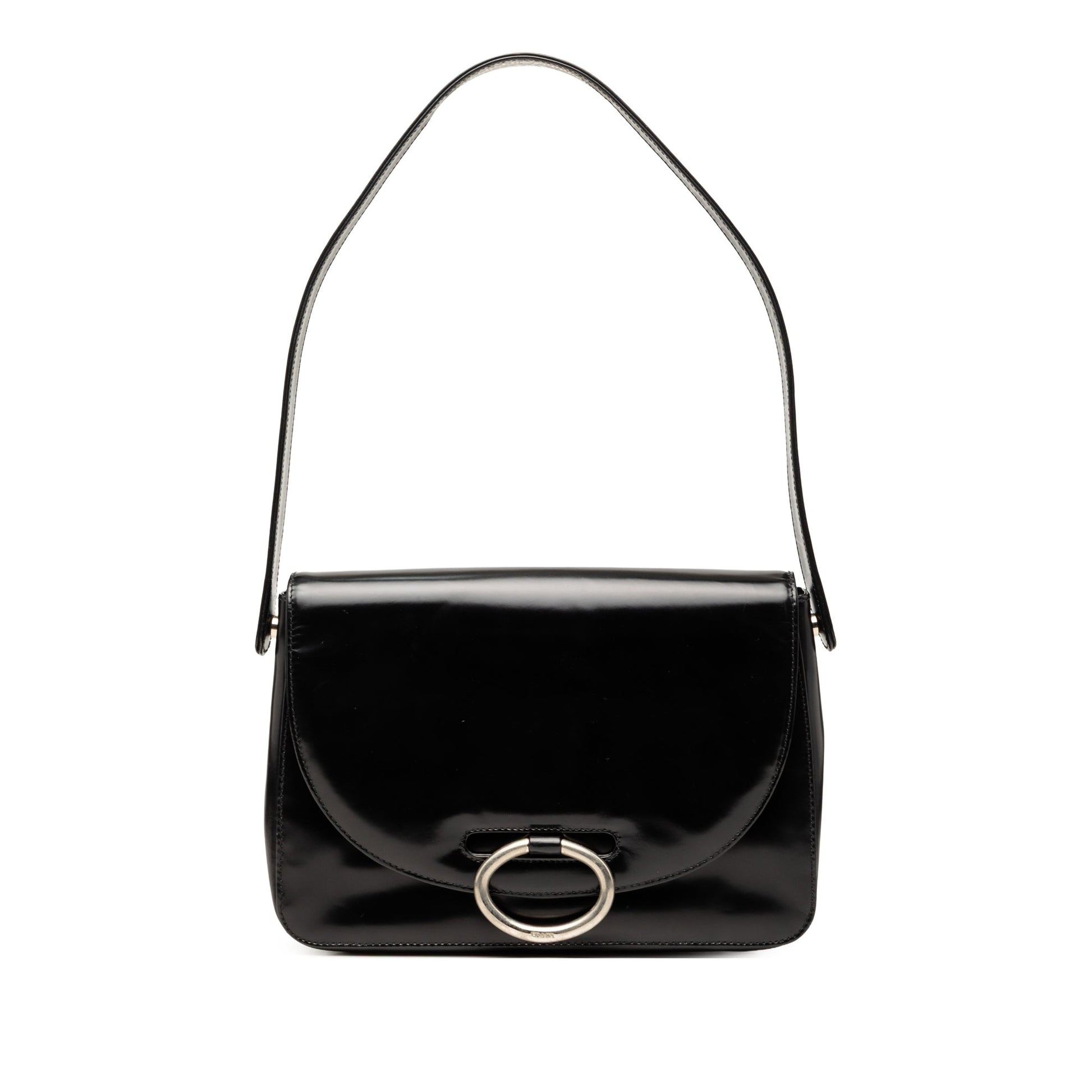 Prada Spazzolato Leather Flap Shoulder Bag