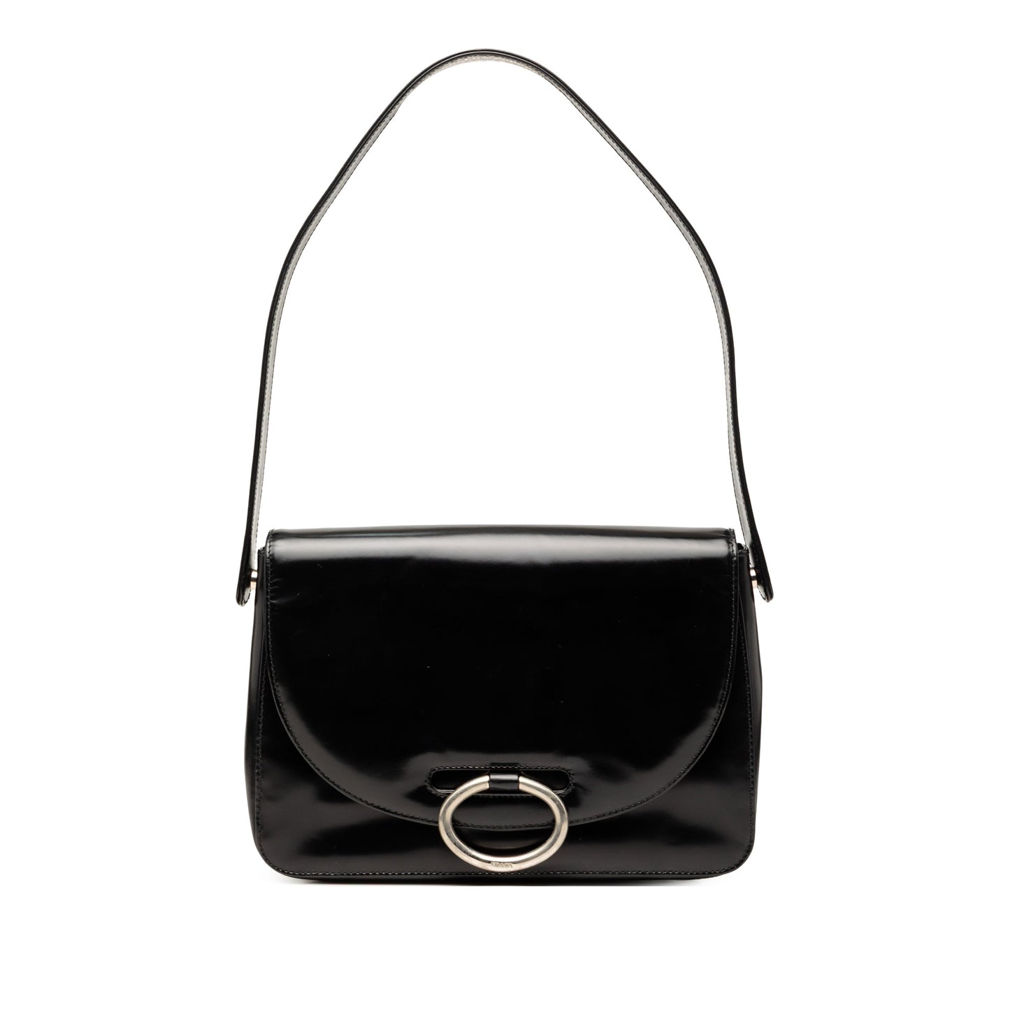 Prada Spazzolato Leather Flap Shoulder Bag
