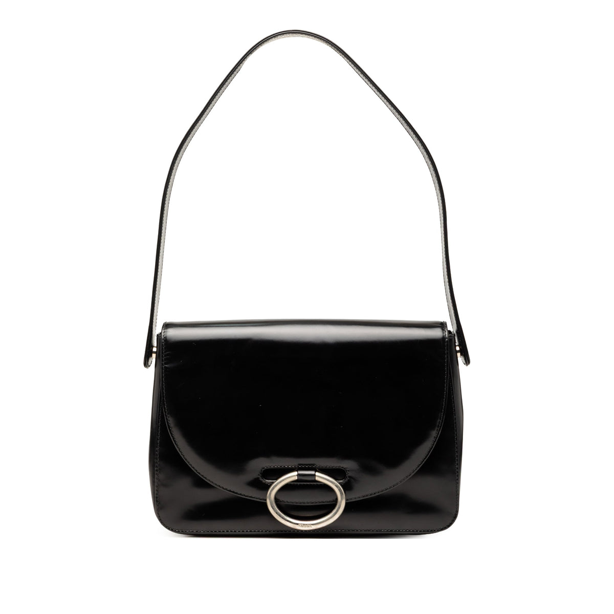 Prada Spazzolato Leather Flap Shoulder Bag