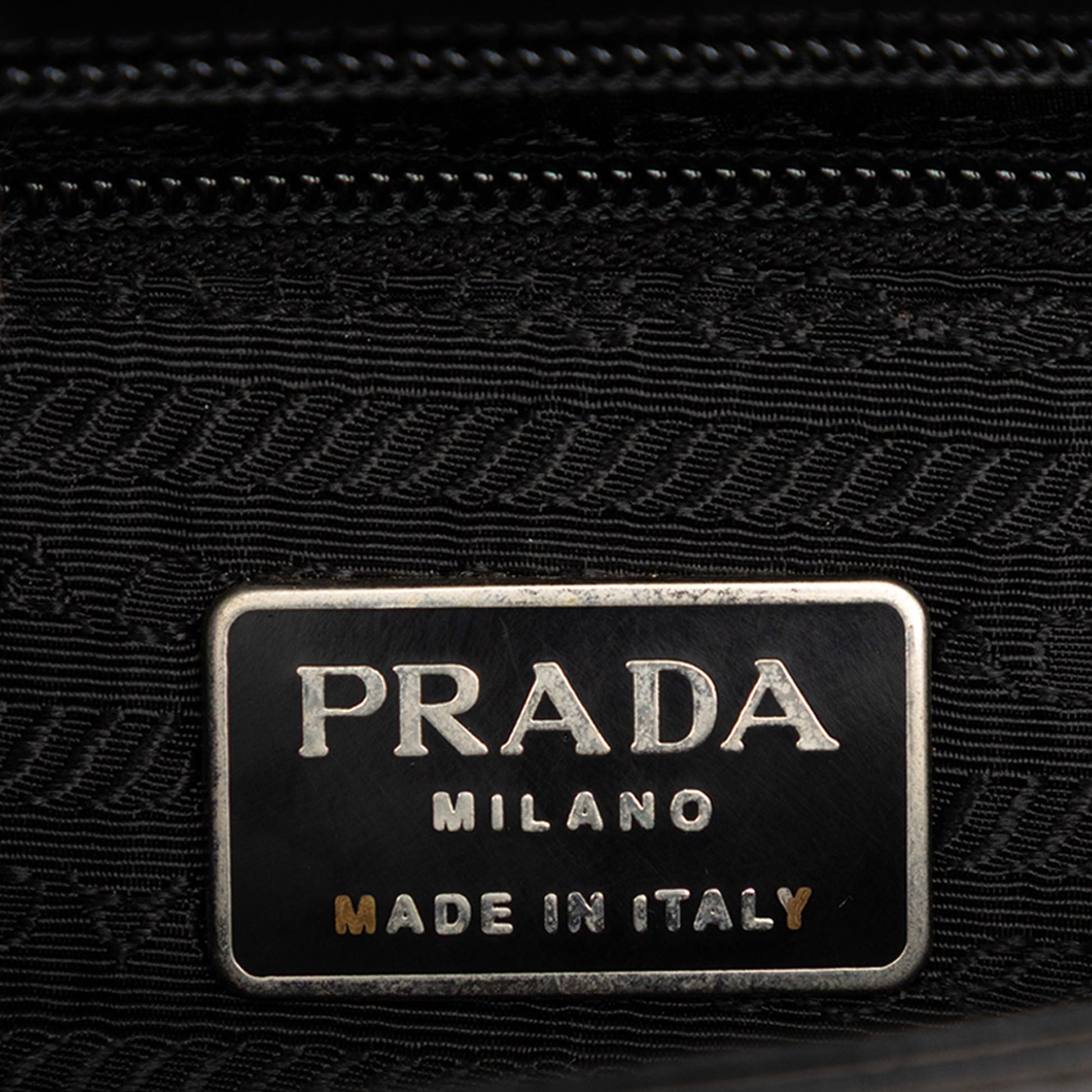 Prada Spazzolato Leather Flap Shoulder Bag
