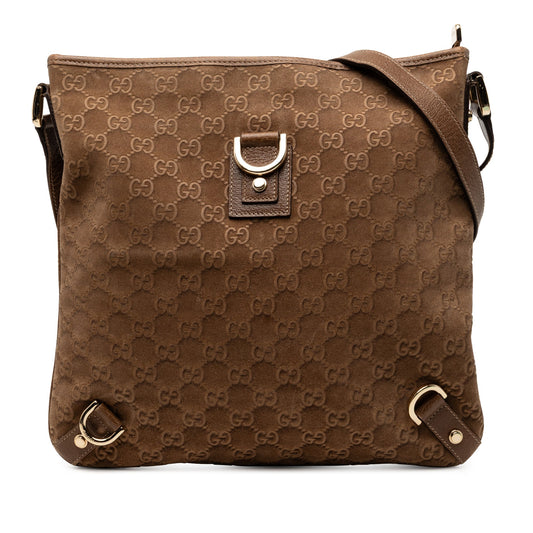 Gucci GG Suede Abbey D Ring Crossbody