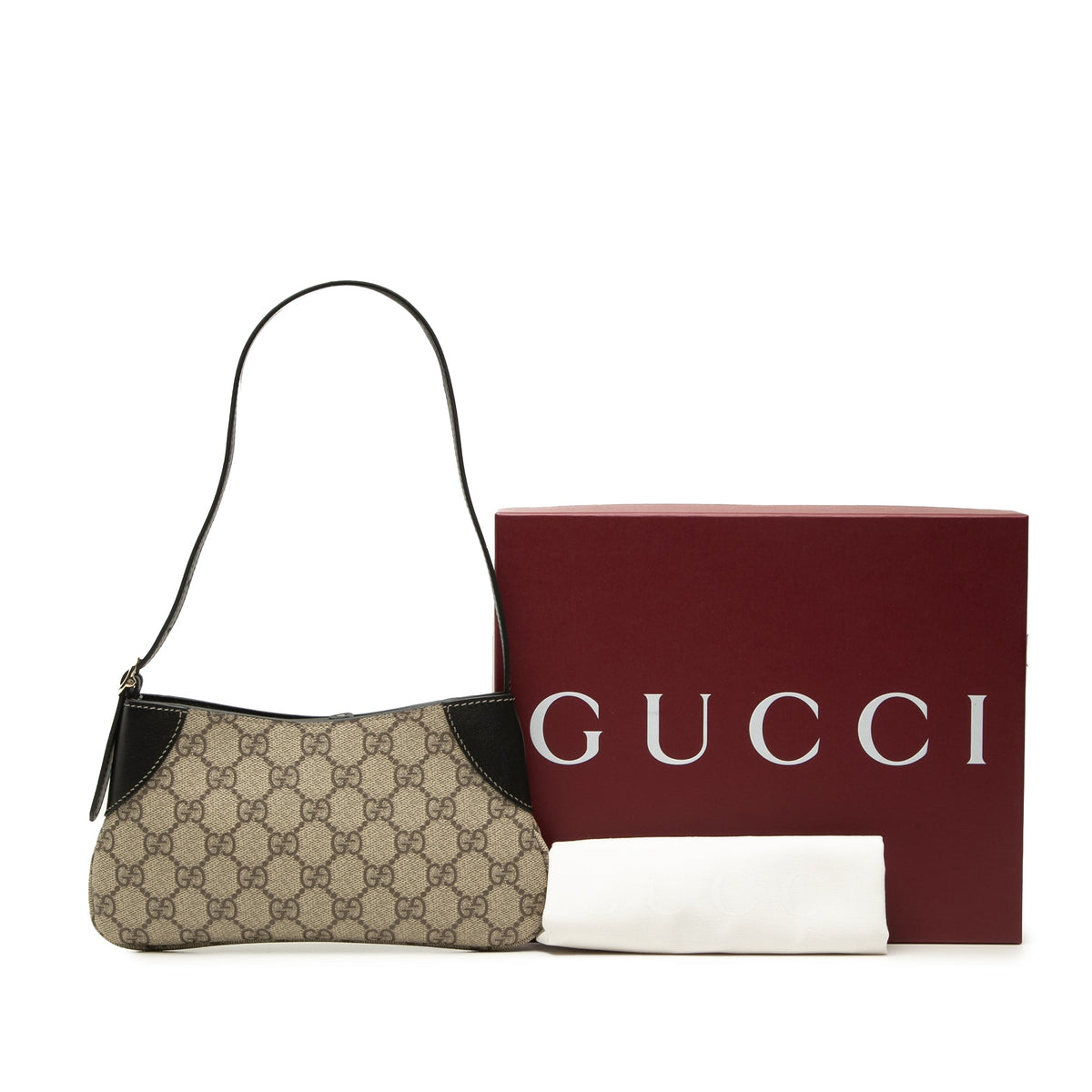 Gucci Small GG Supreme Emblem Shoulder Bag
