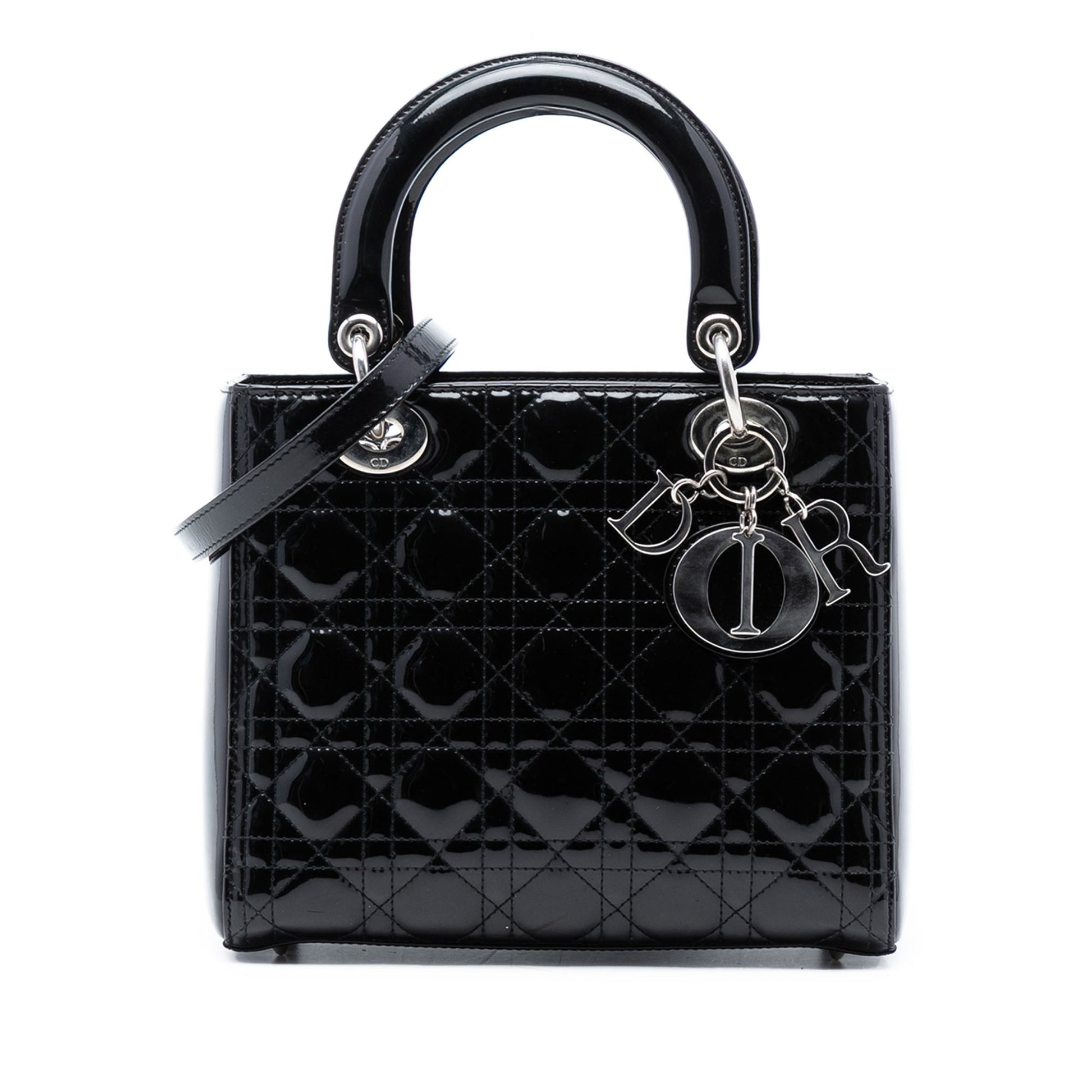 Dior Medium Patent Cannage Lady Dior