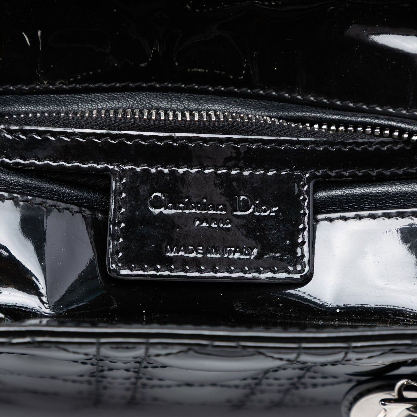 Dior Medium Patent Cannage Lady Dior