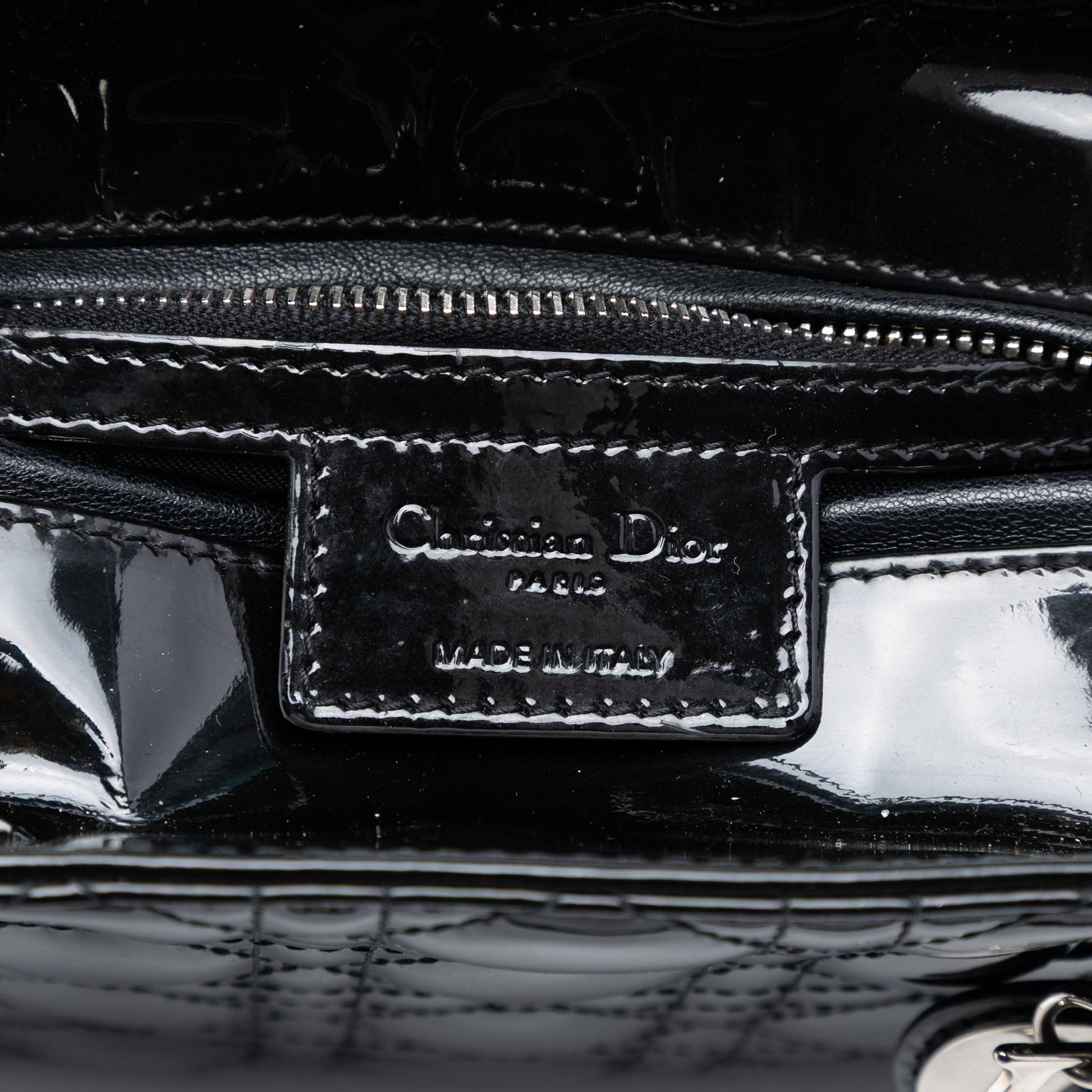 Dior Medium Patent Cannage Lady Dior