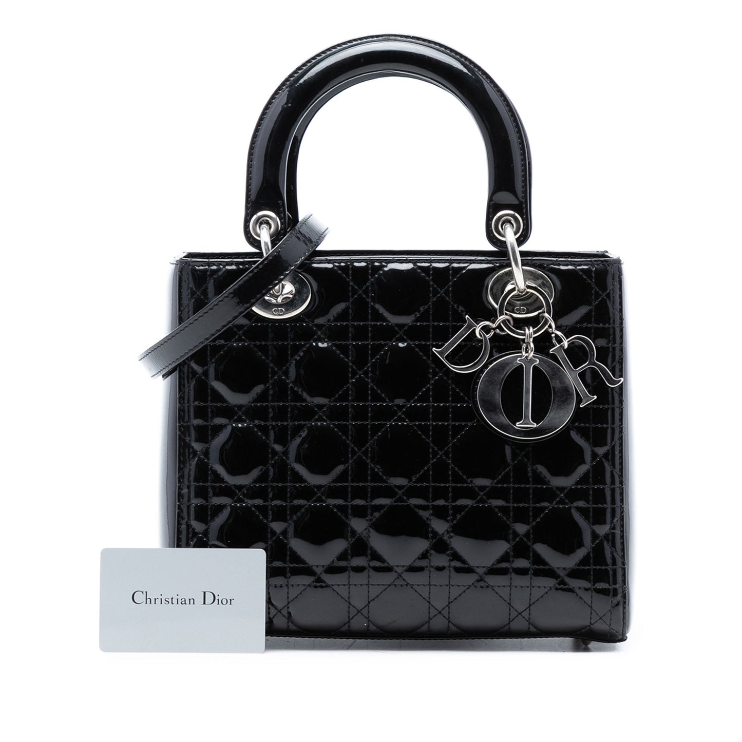 Dior Medium Patent Cannage Lady Dior