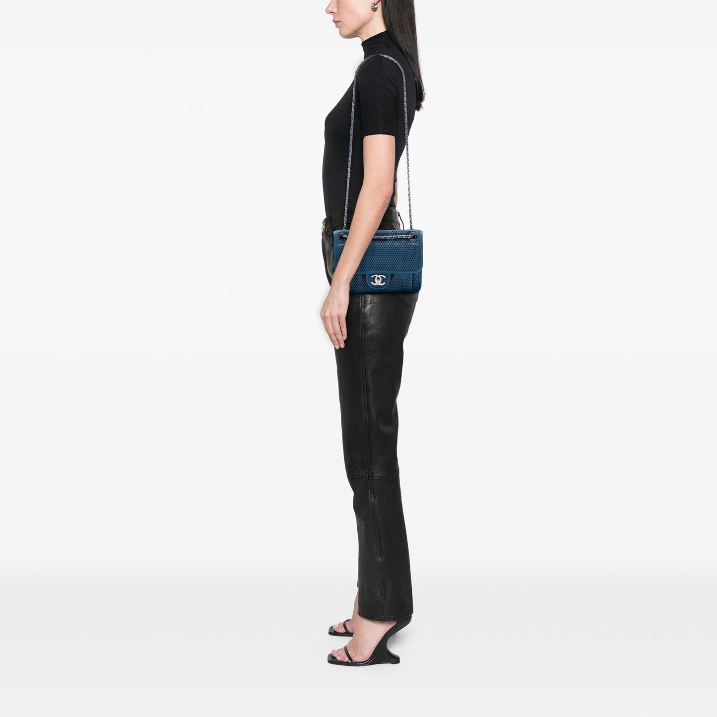 Chanel Small Perforated Calfskin Up In The Air Flap