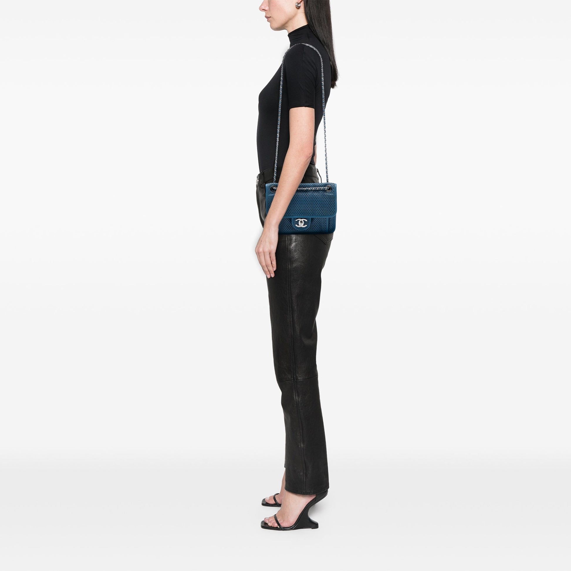 Chanel Small Perforated Calfskin Up In The Air Flap