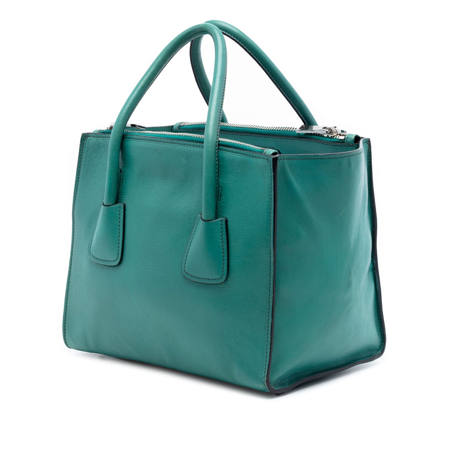 Prada Glace Calf Twin Pocket Double Handle Satchel