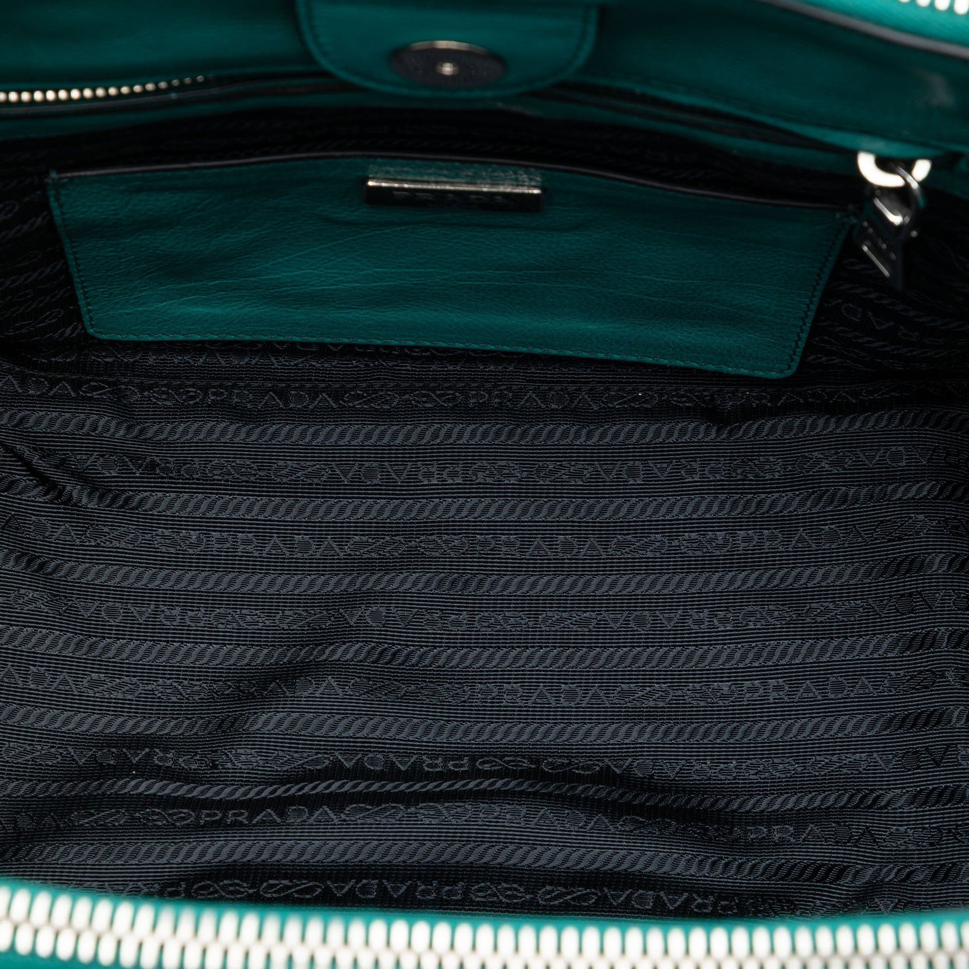 Prada Glace Calf Twin Pocket Double Handle Satchel
