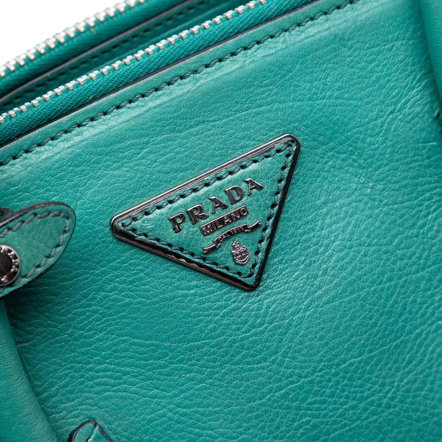 Prada Glace Calf Twin Pocket Double Handle Satchel