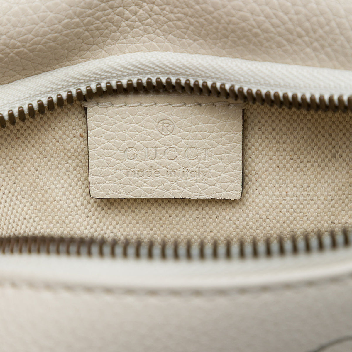 Gucci Small Grained Calfskin Logo Belt Bag