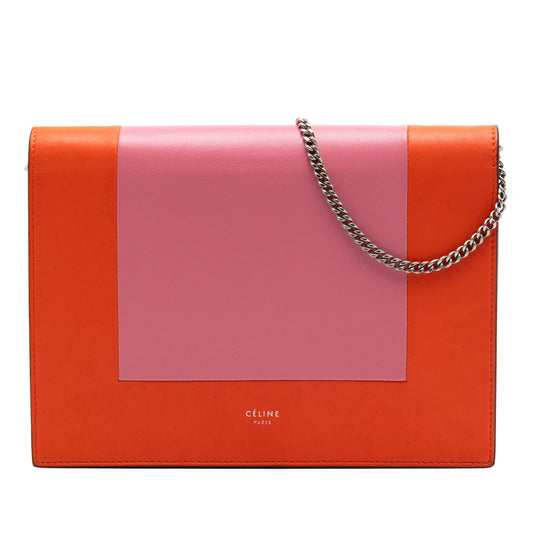 Celine Leather Frame Wallet on Chain