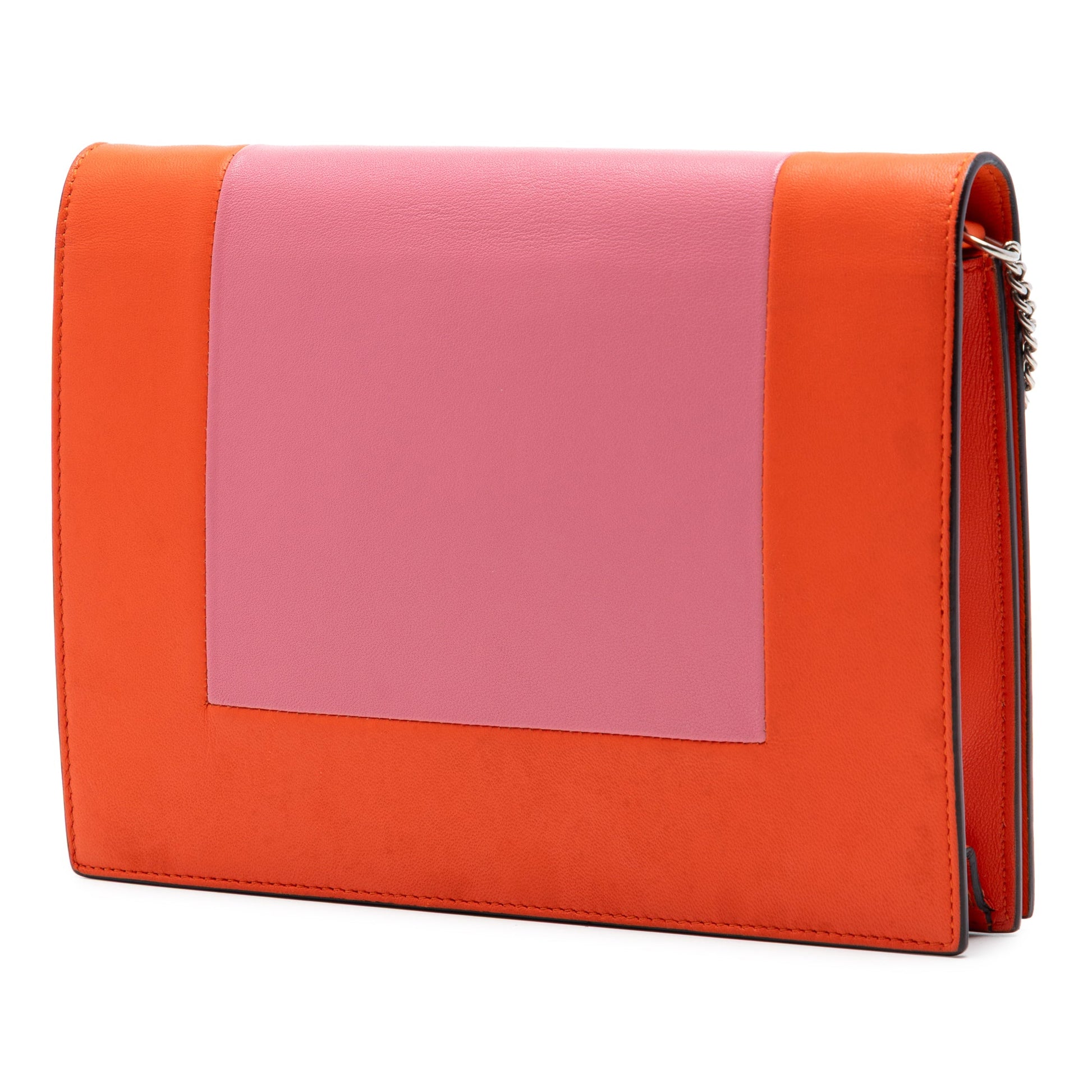 Celine Leather Frame Wallet on Chain