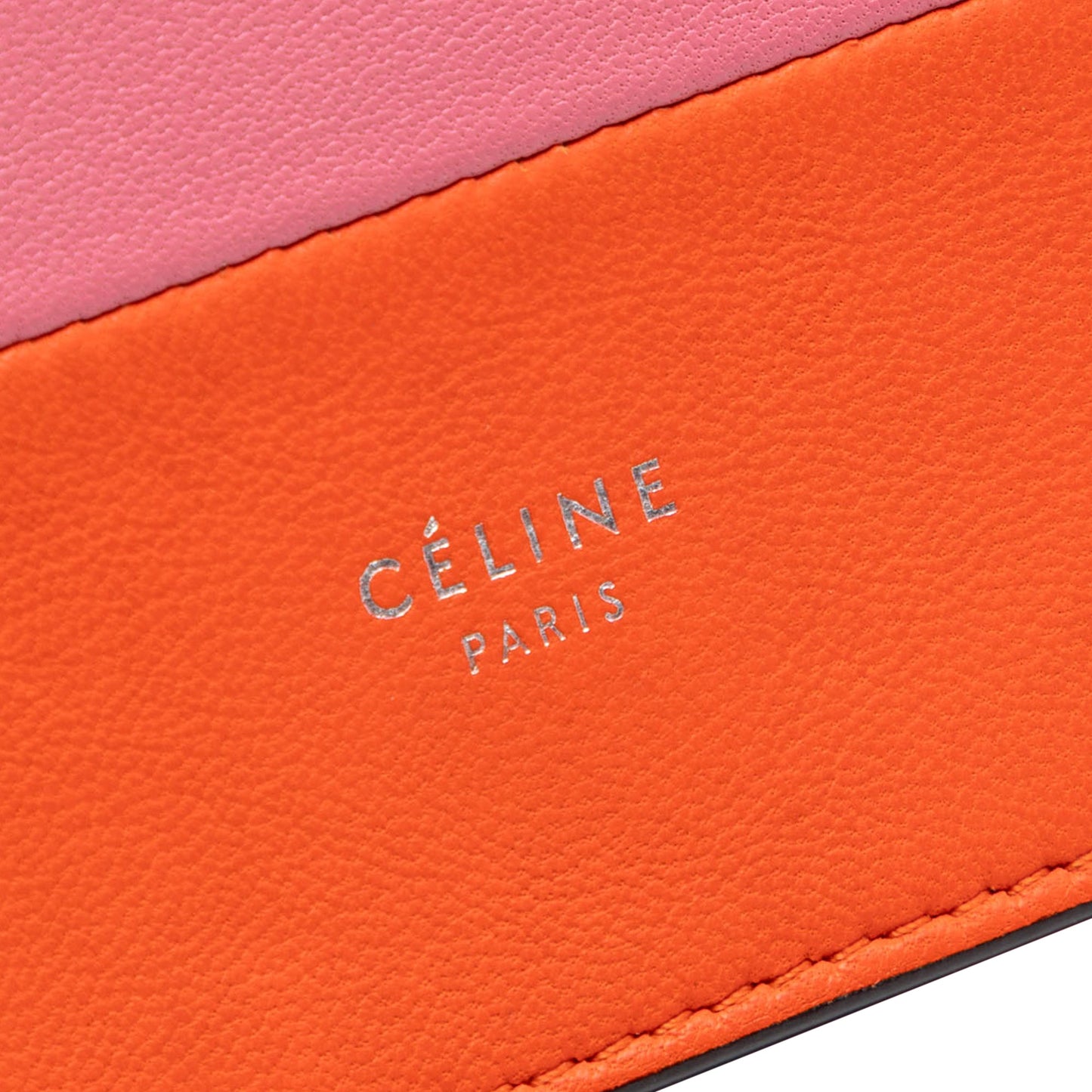 Celine Leather Frame Wallet on Chain