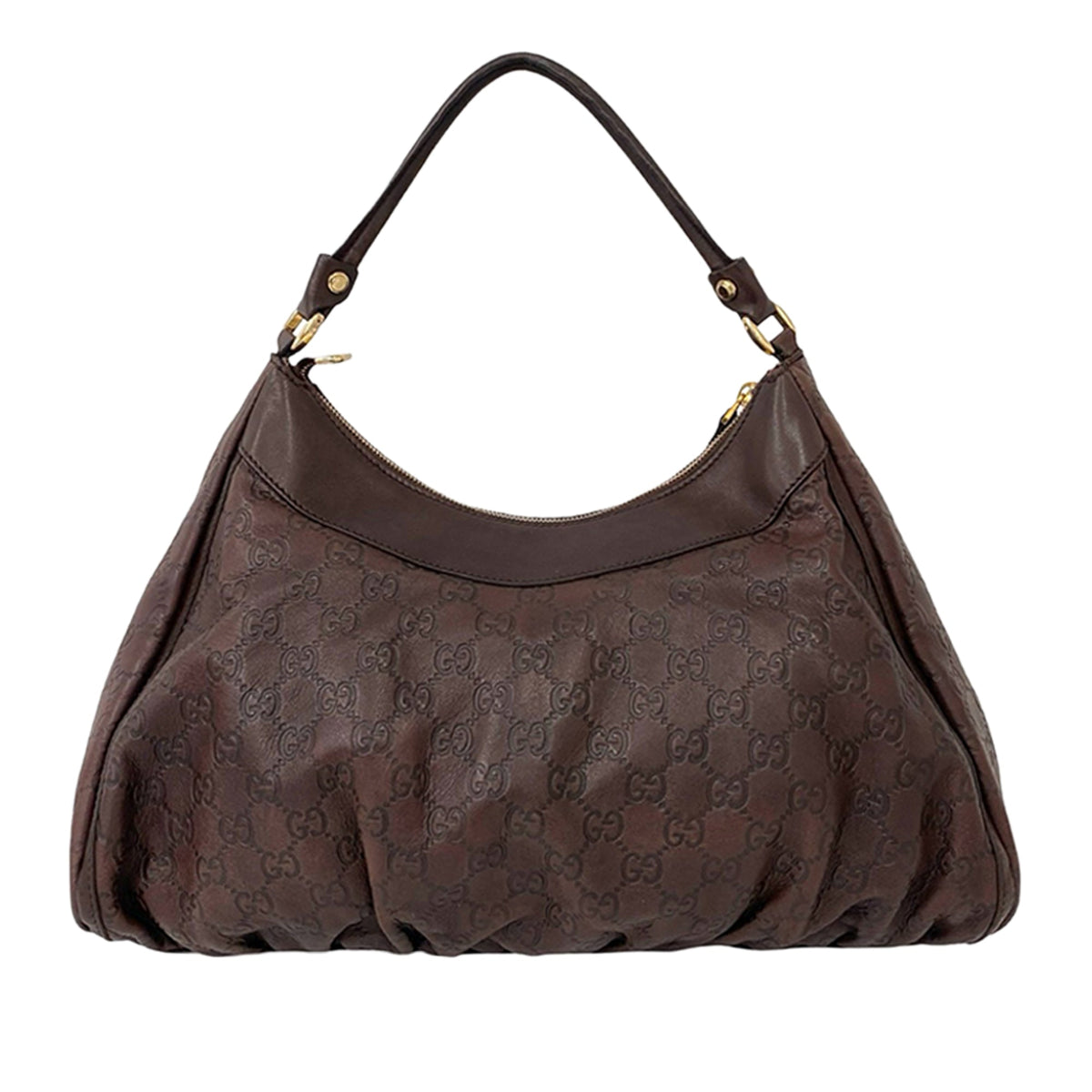 Gucci Guccissima Abbey D Ring Shoulder Bag — Brown