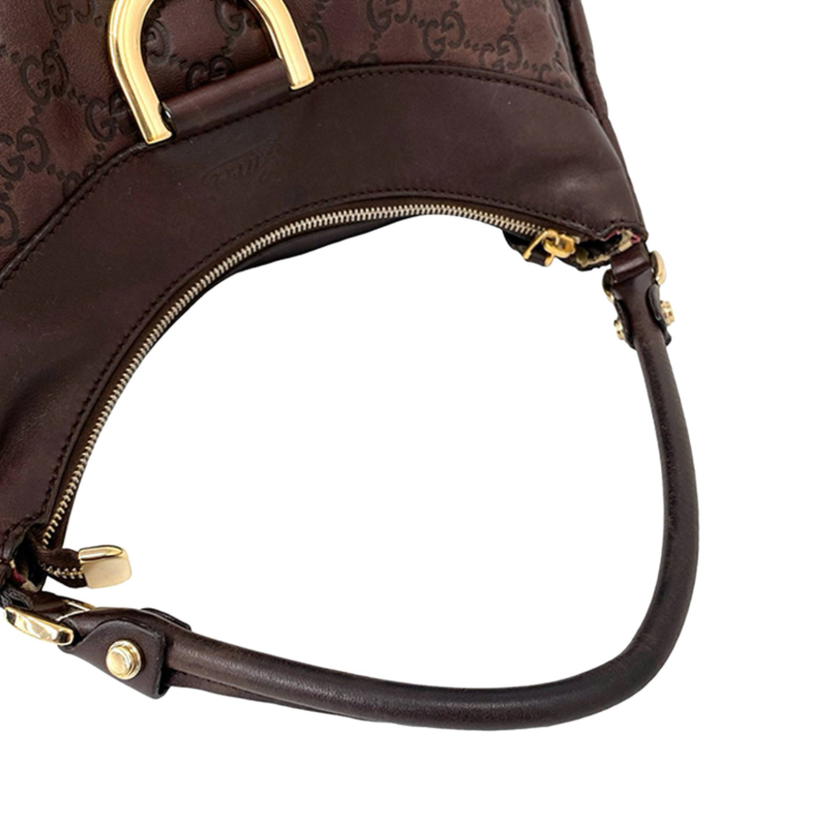 Gucci Guccissima Abbey D Ring Shoulder Bag — Brown