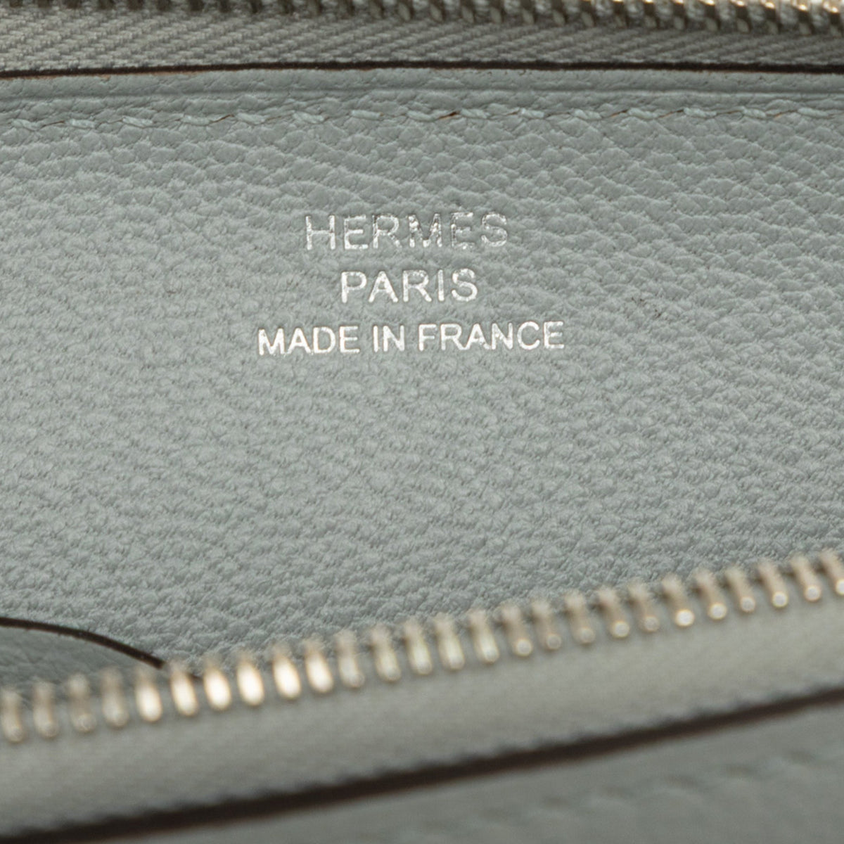 Hermès Evercolor Zipengo Chain D Ancre To Go Pouch — Gray