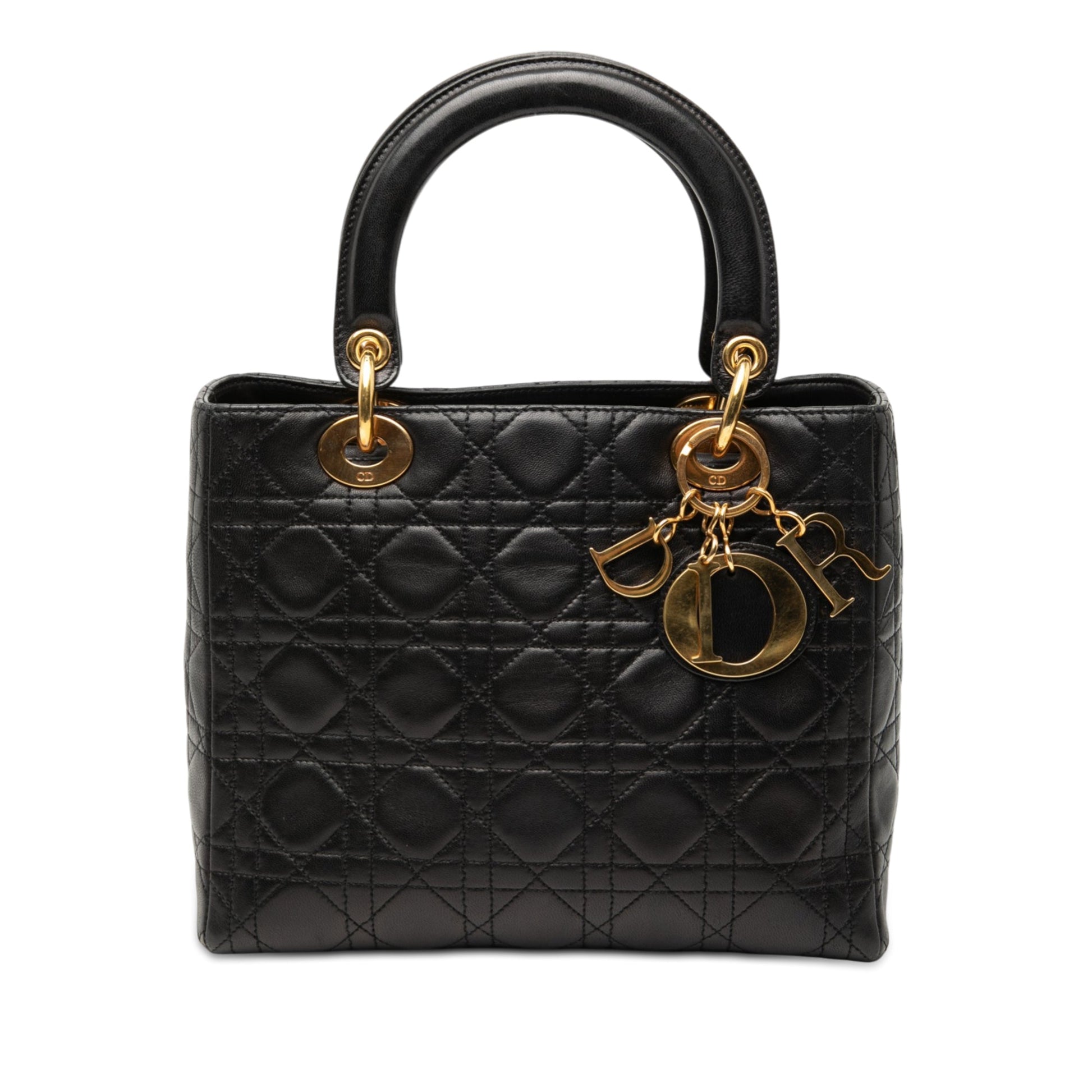 Dior Medium Lambskin Cannage Lady Dior