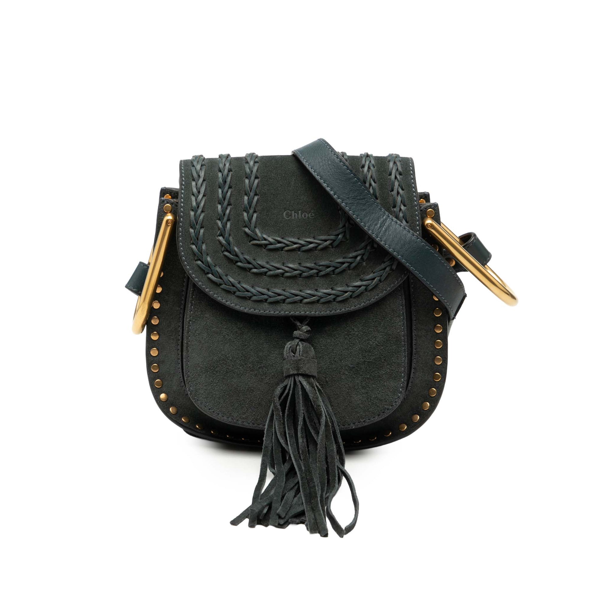 Chloé Small Suede Braided Hudson Crossbody