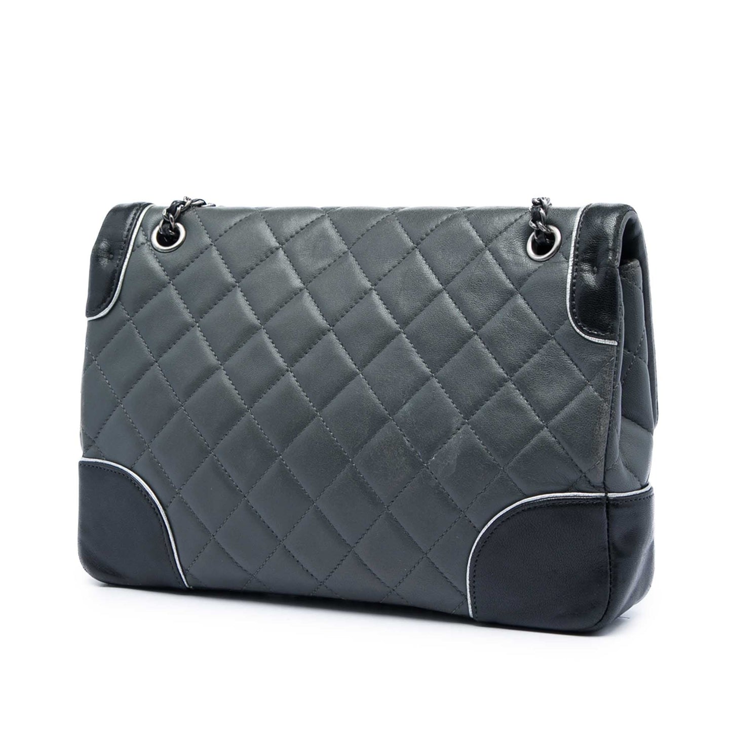 Chanel Paris Salzburg Medium Bicolor Quilted Lambskin Tyrolean Flap