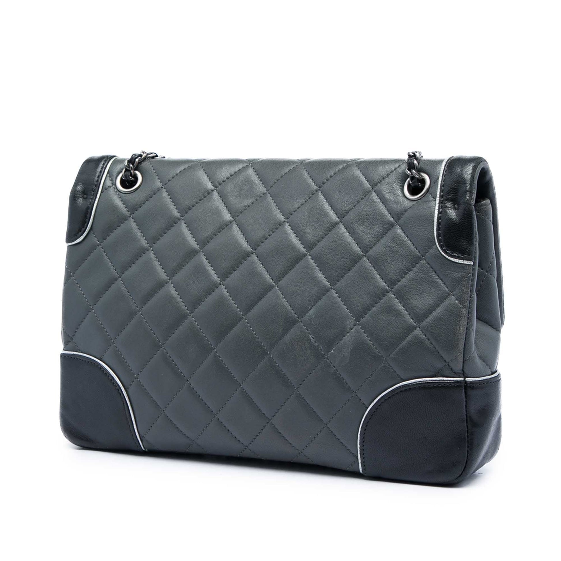 Chanel Paris Salzburg Medium Bicolor Quilted Lambskin Tyrolean Flap