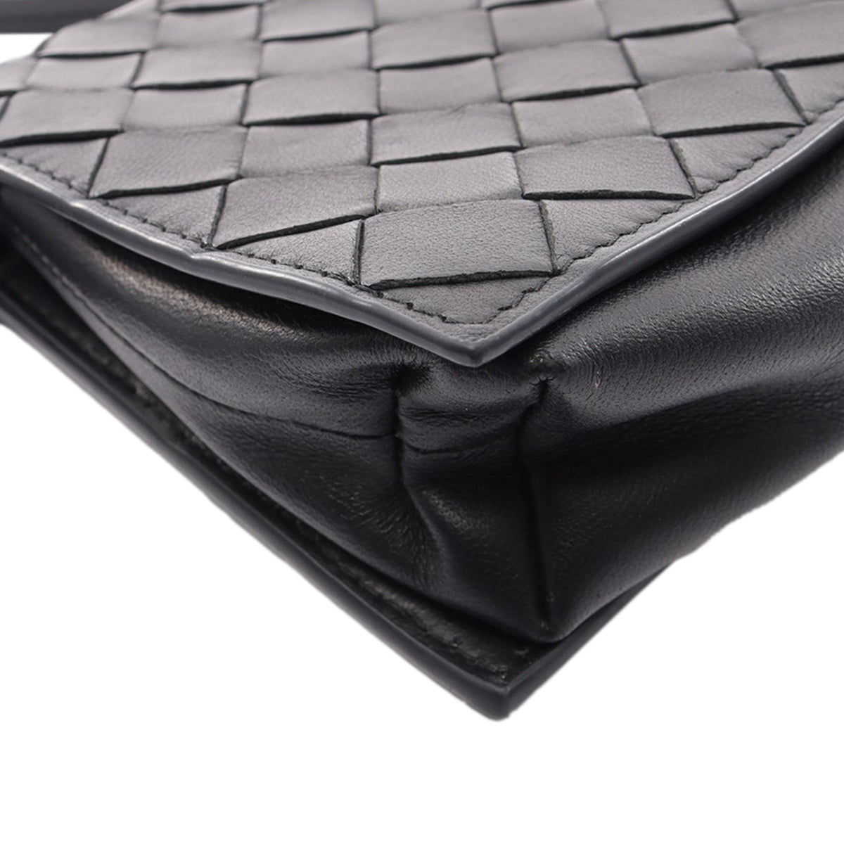 Bottega Veneta Nappa Intrecciato Crossbody — Black