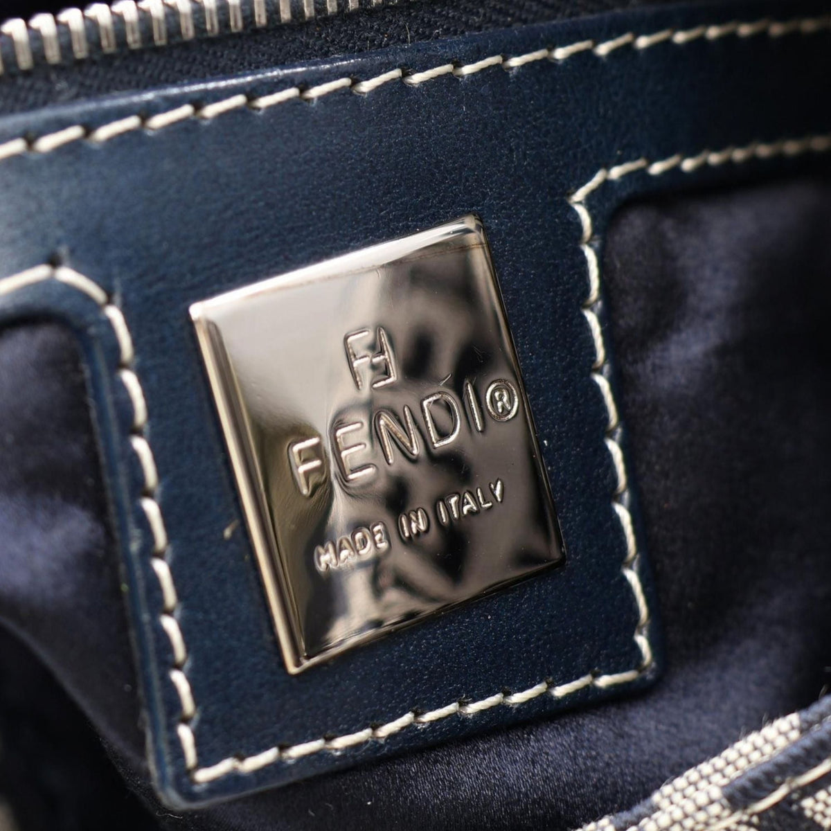 Fendi Zucchino Canvas Mamma Forever — Gray