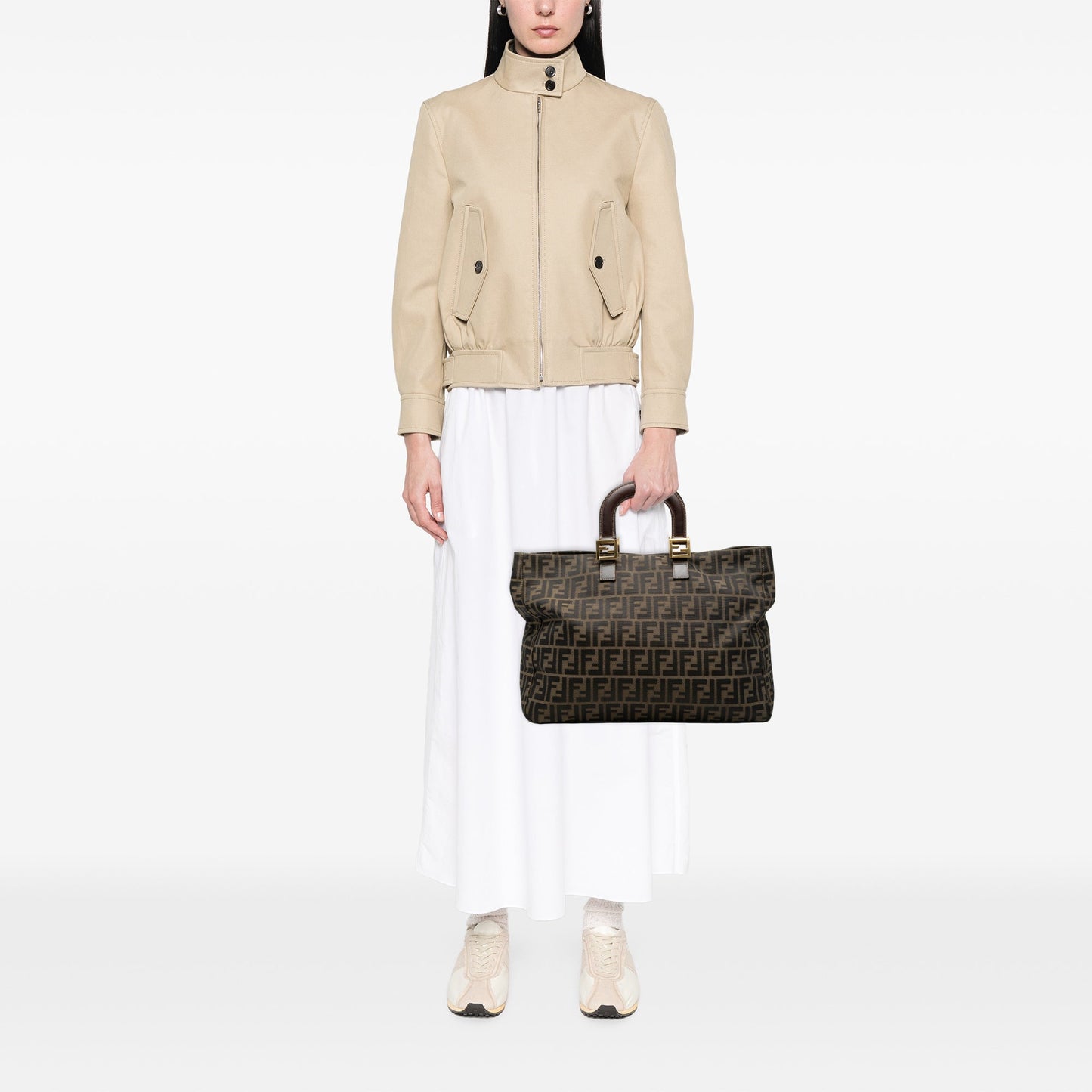 Fendi Large Zucca Canvas Twins Tote