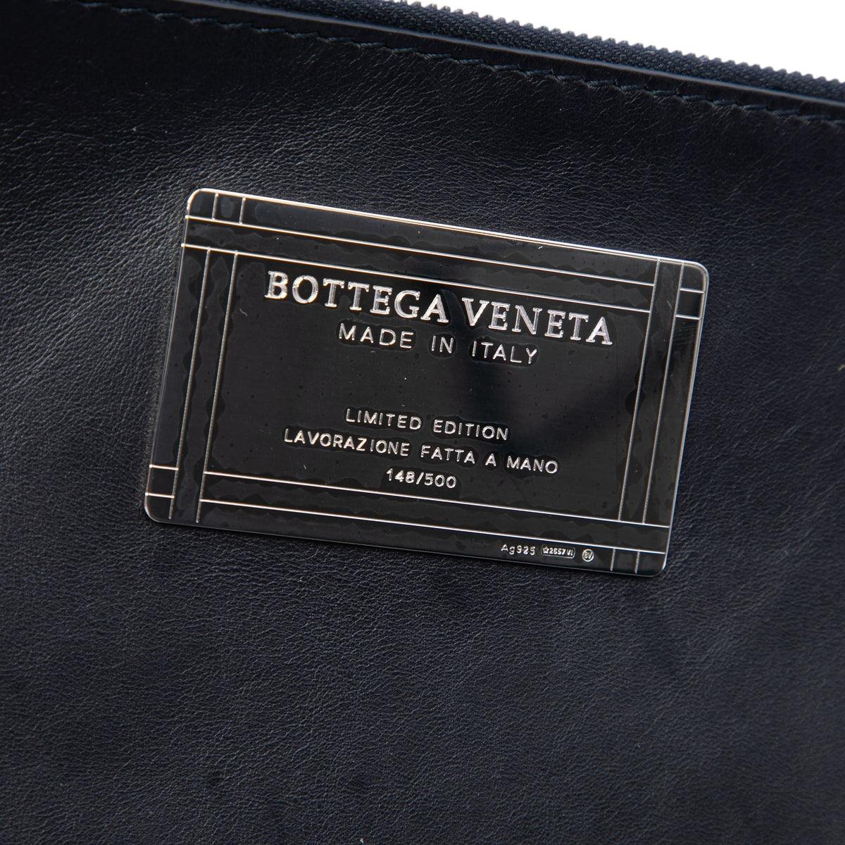 Bottega Veneta Limited Edition Medium Bicolor Lambskin Intreccio Cabat Tote — Black
