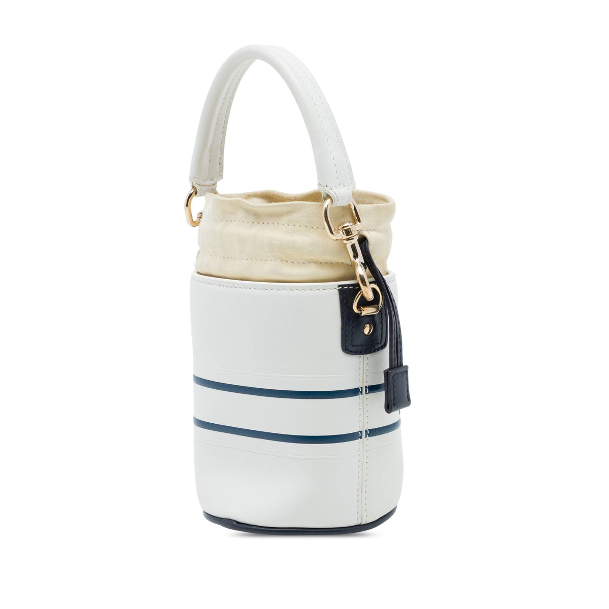 Dior Micro Calfskin Vibe Drawstring Bucket Bag — Beige