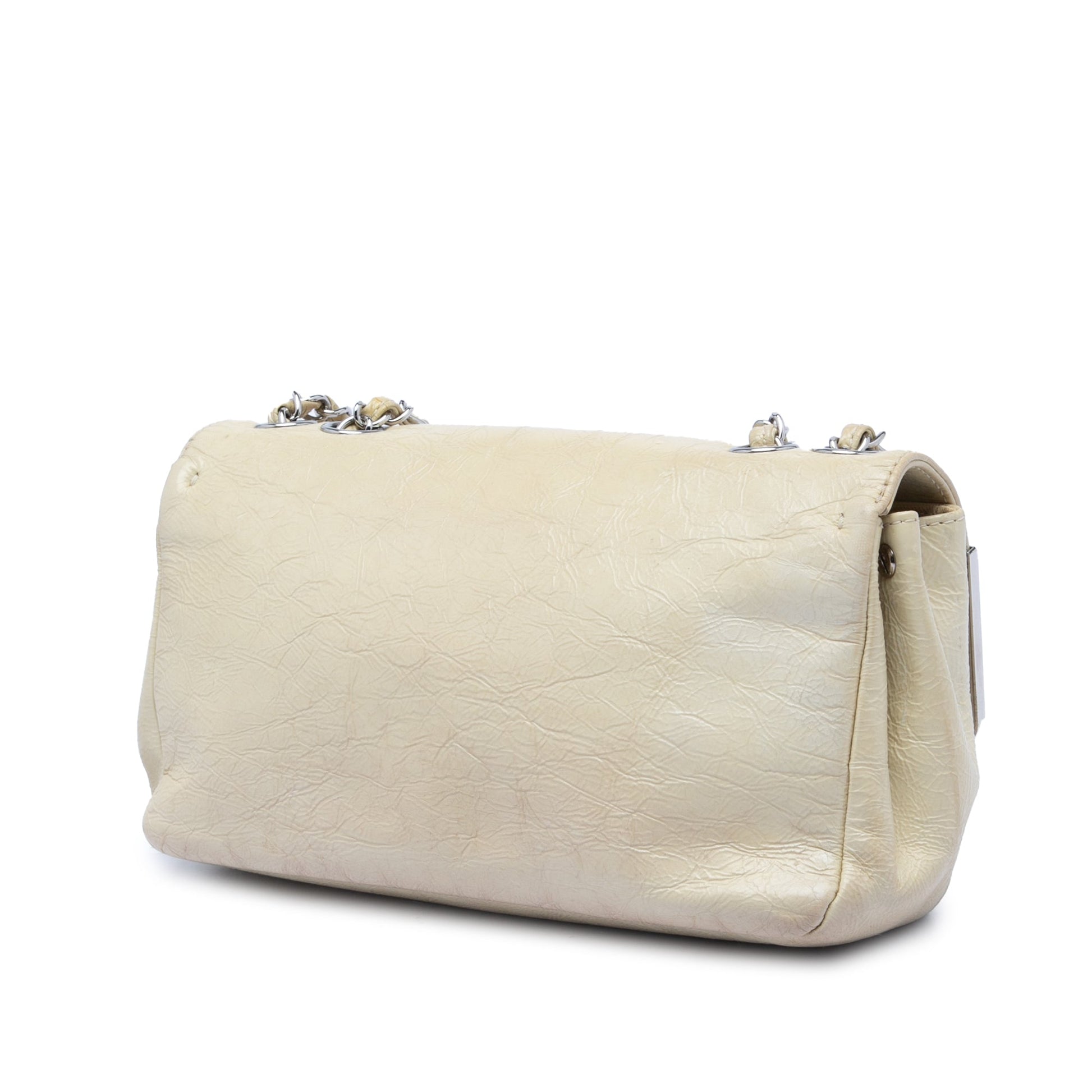 Small Distressed Patent Frame Single Flap