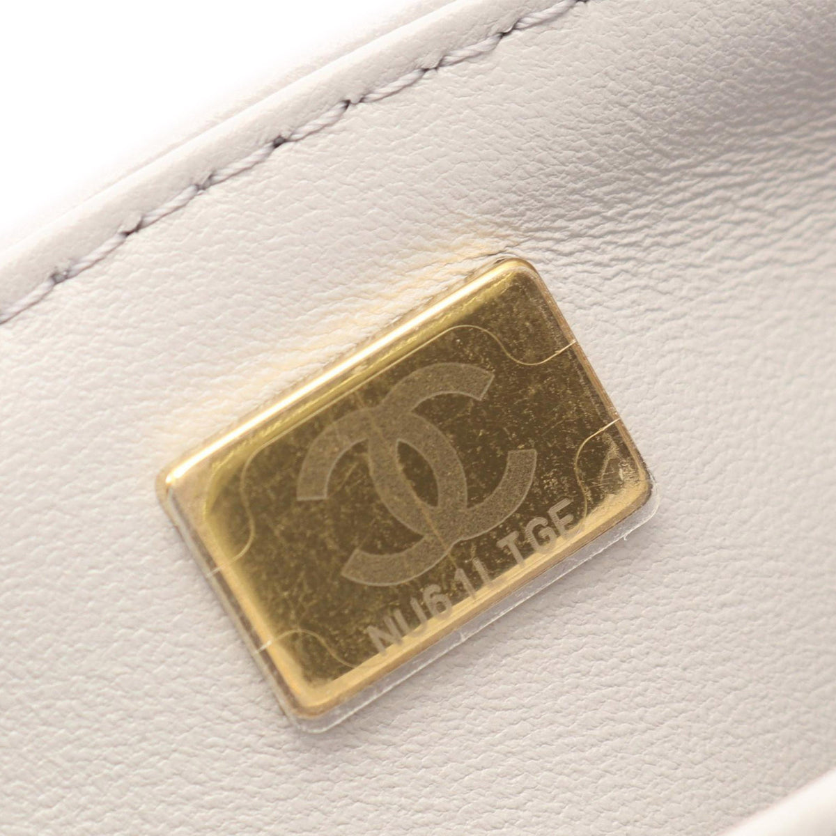 Chanel CC Quilted Lambskin Top Handle Flap