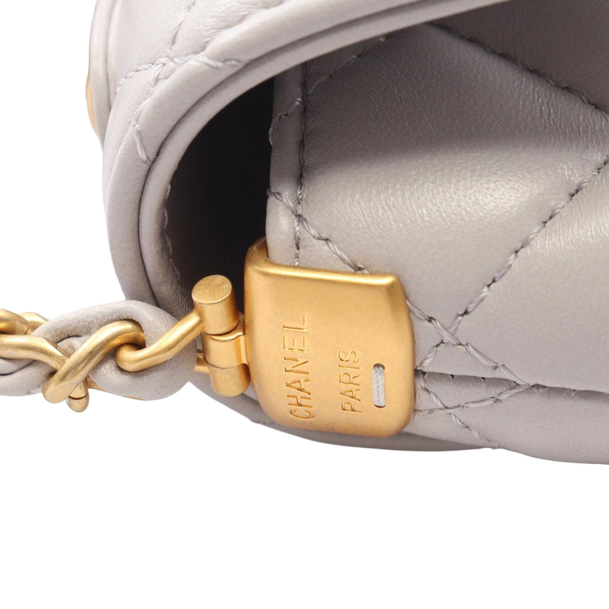 Chanel CC Quilted Lambskin Top Handle Flap