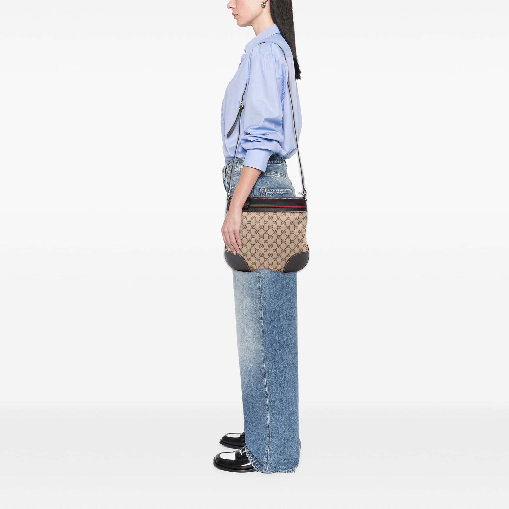 Gucci GG Canvas Web Mayfair Crossbody