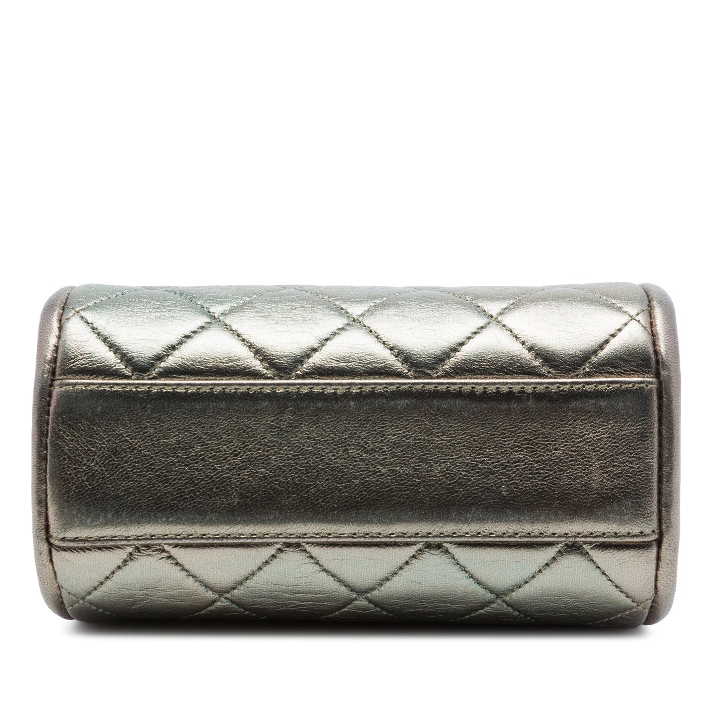 Chanel Mini CC Quilted Metallic Lambskin Frame Crossbody