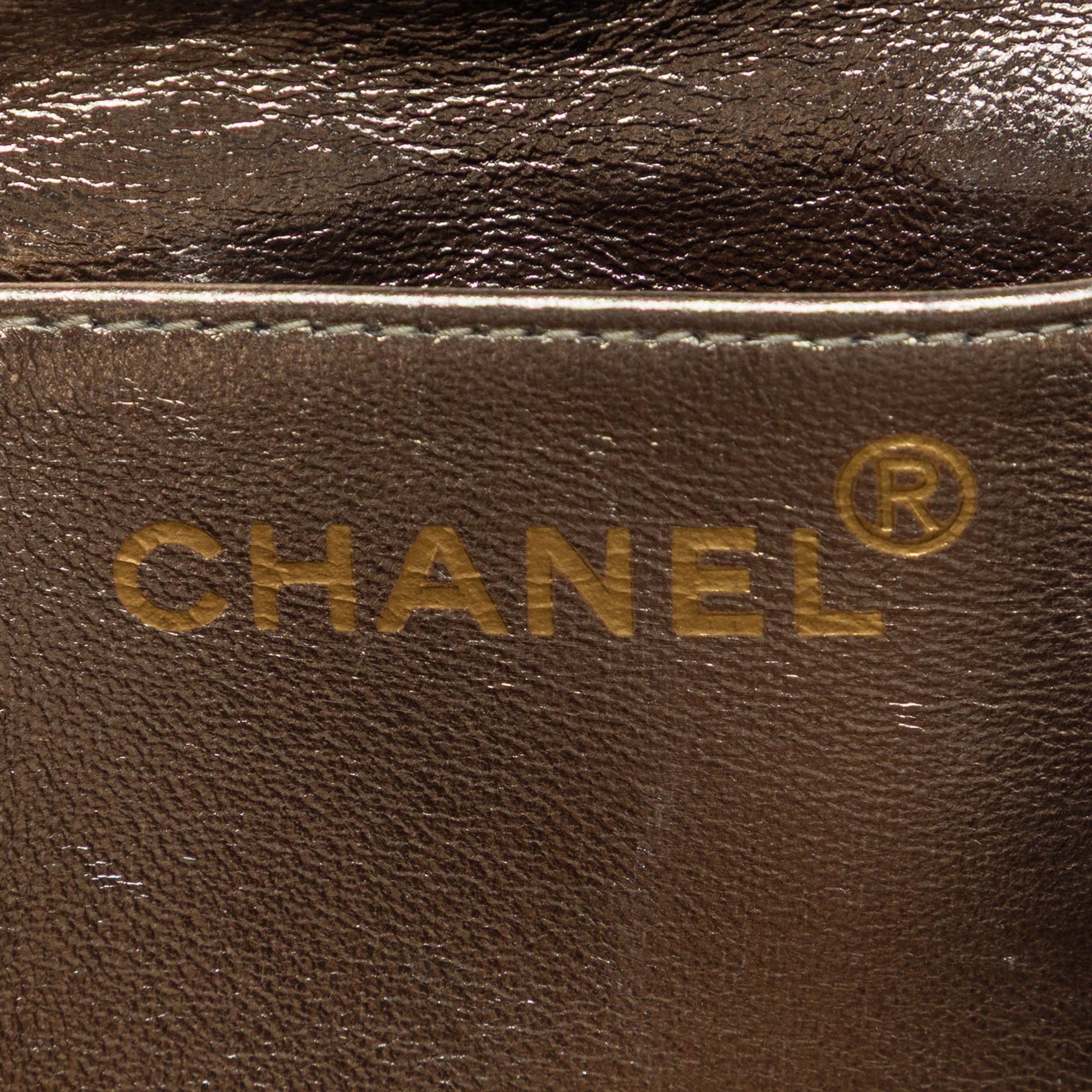 Chanel Mini CC Quilted Metallic Lambskin Frame Crossbody