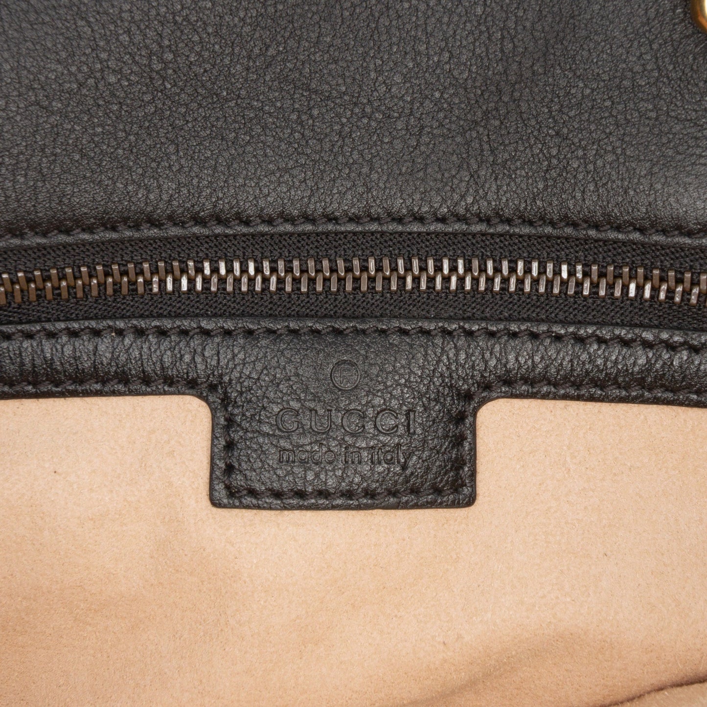 Gucci Small Calfskin Bamboo Diana Convertible Bucket Bag