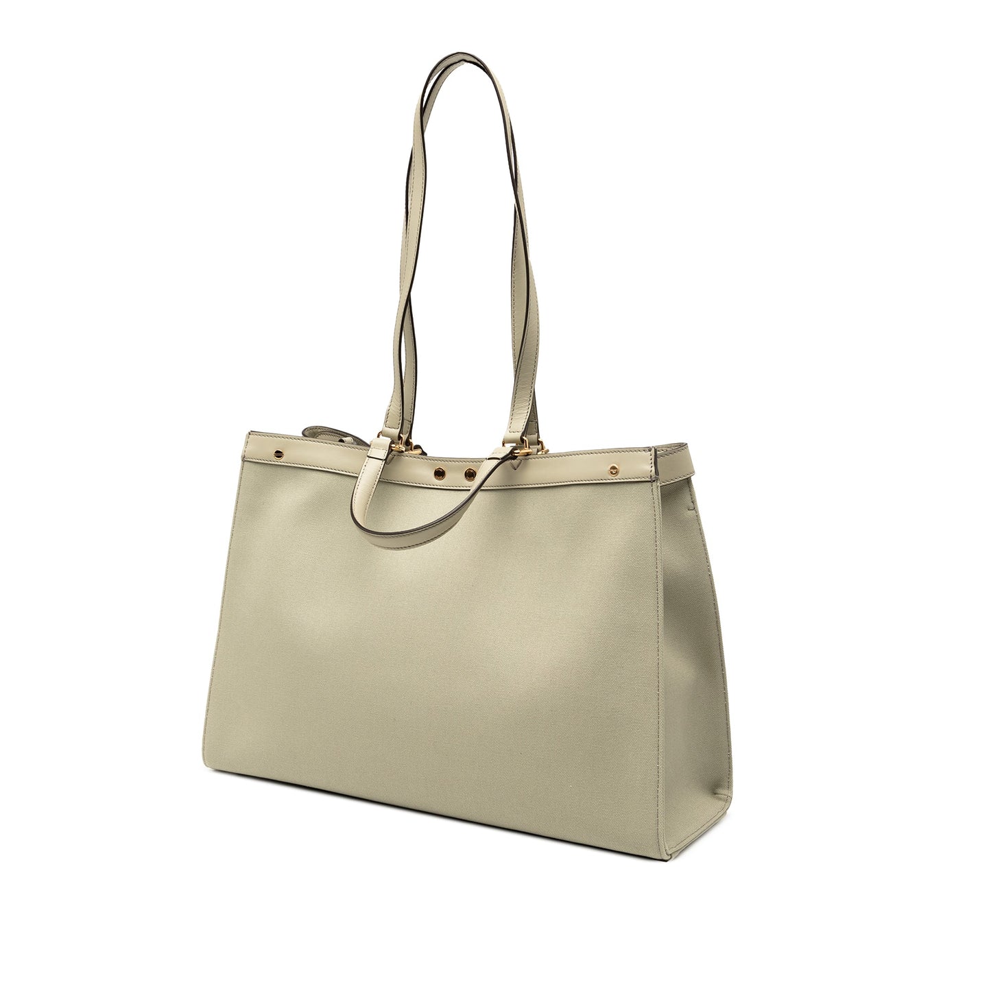 Fendi Zucca Embroidered Canvas Peekaboo X Tote