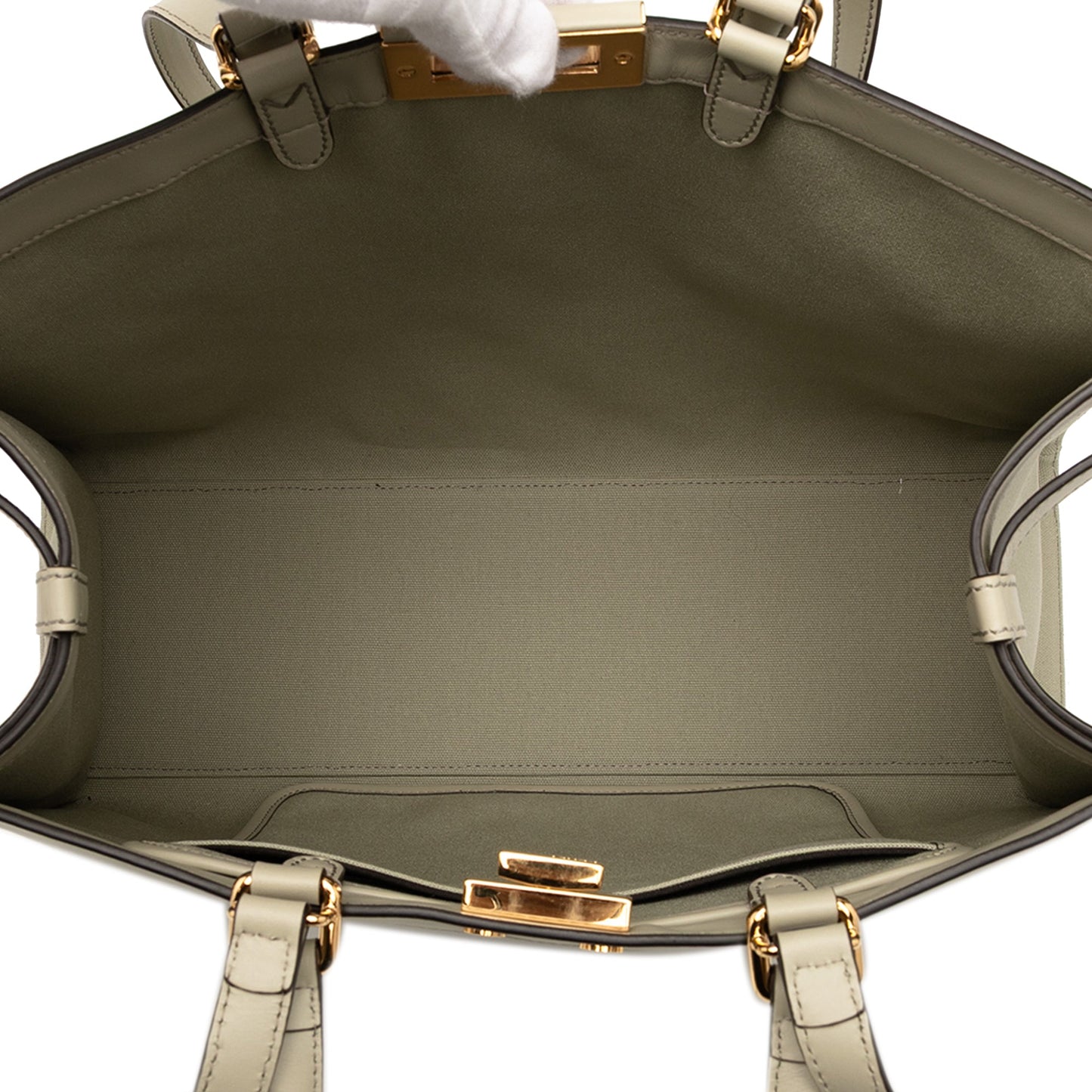 Fendi Zucca Embroidered Canvas Peekaboo X Tote