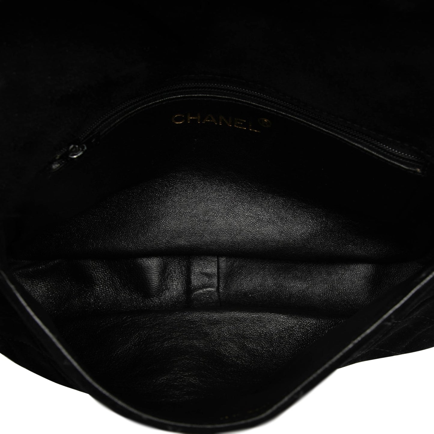 Chanel CC Quilted Suede Shoulder Bag