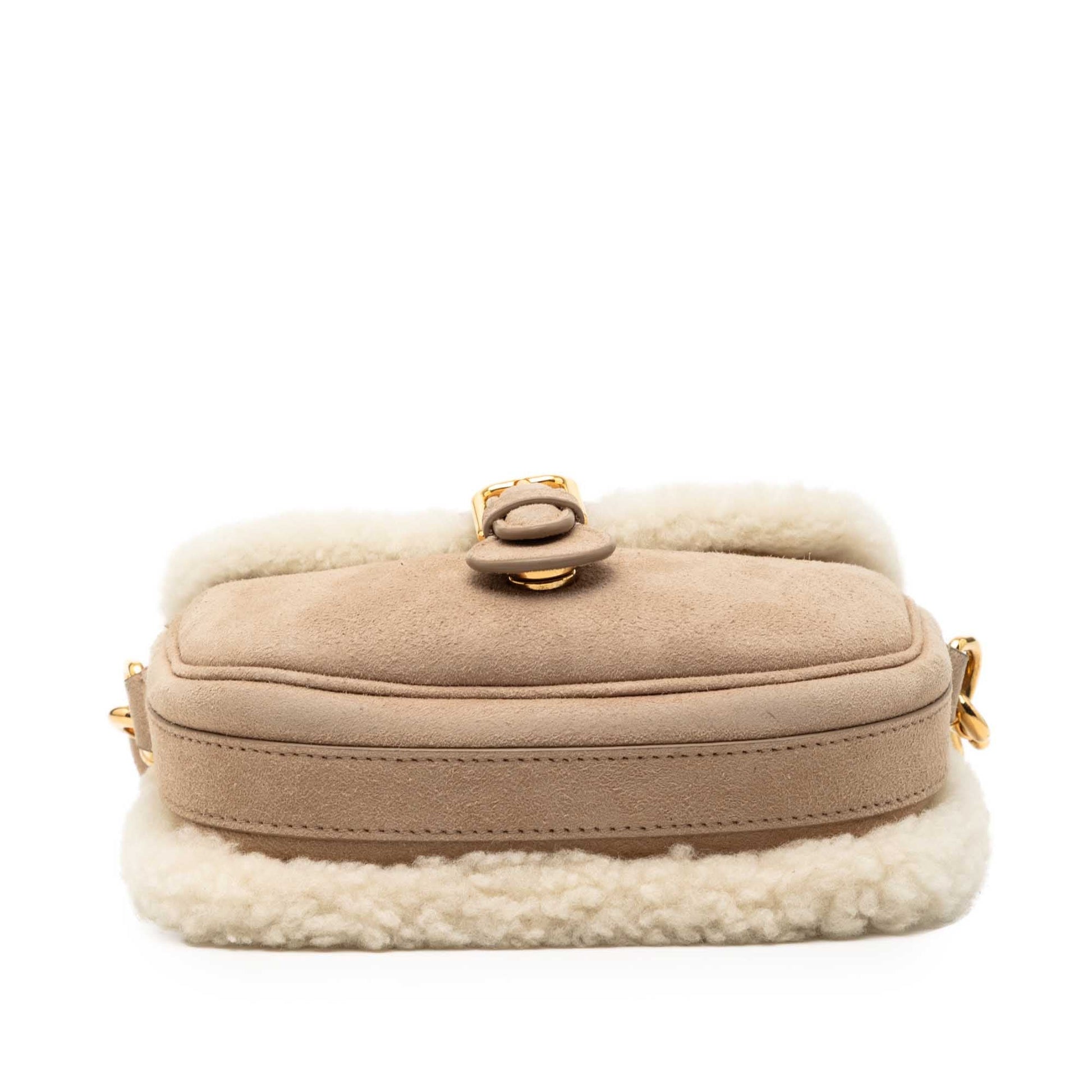 Dior Small Suede Shearling Bobby Crossbody