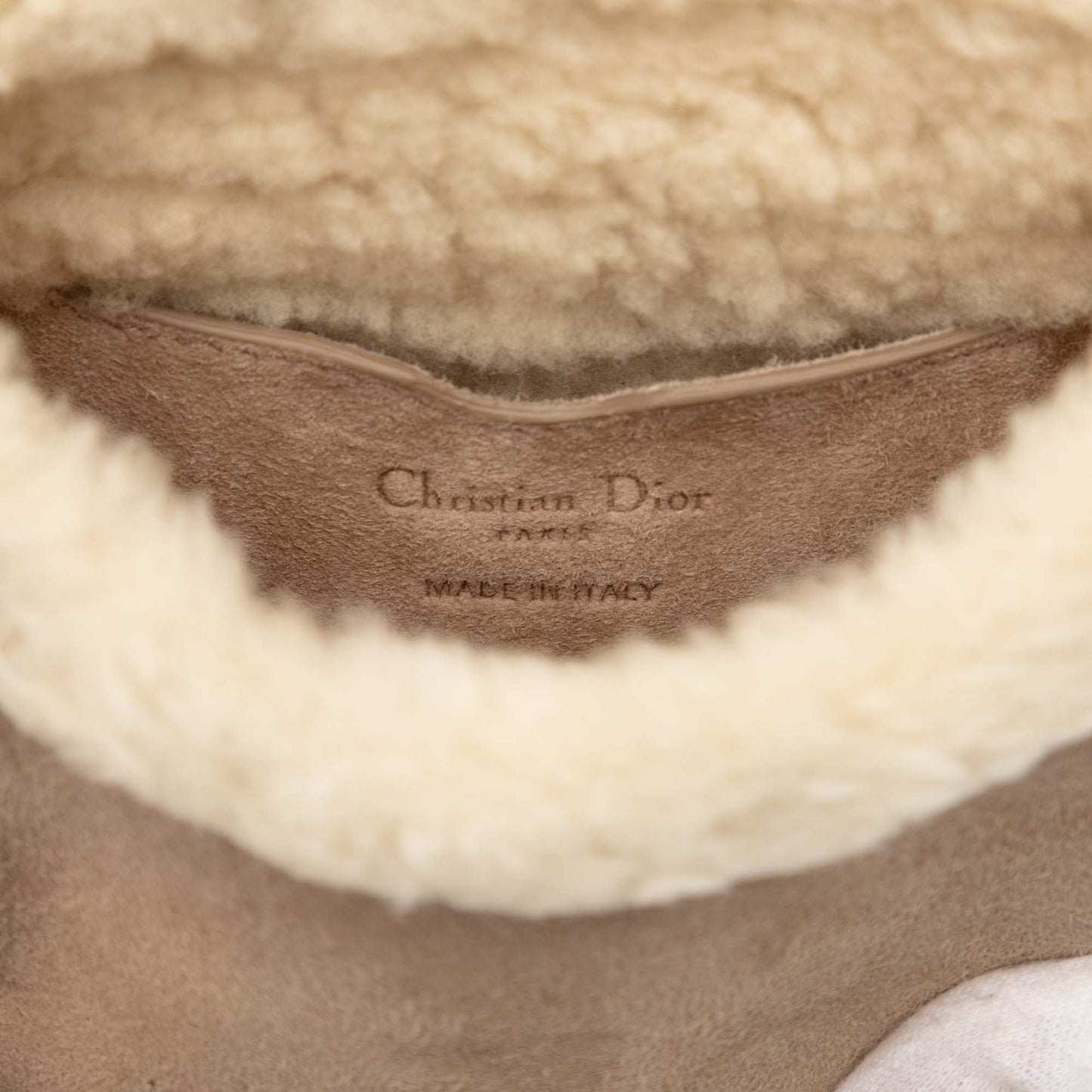 Dior Small Suede Shearling Bobby Crossbody