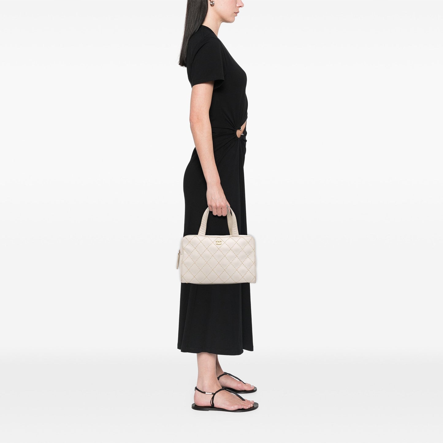 Chanel CC Lambskin Wild Stitch Handbag